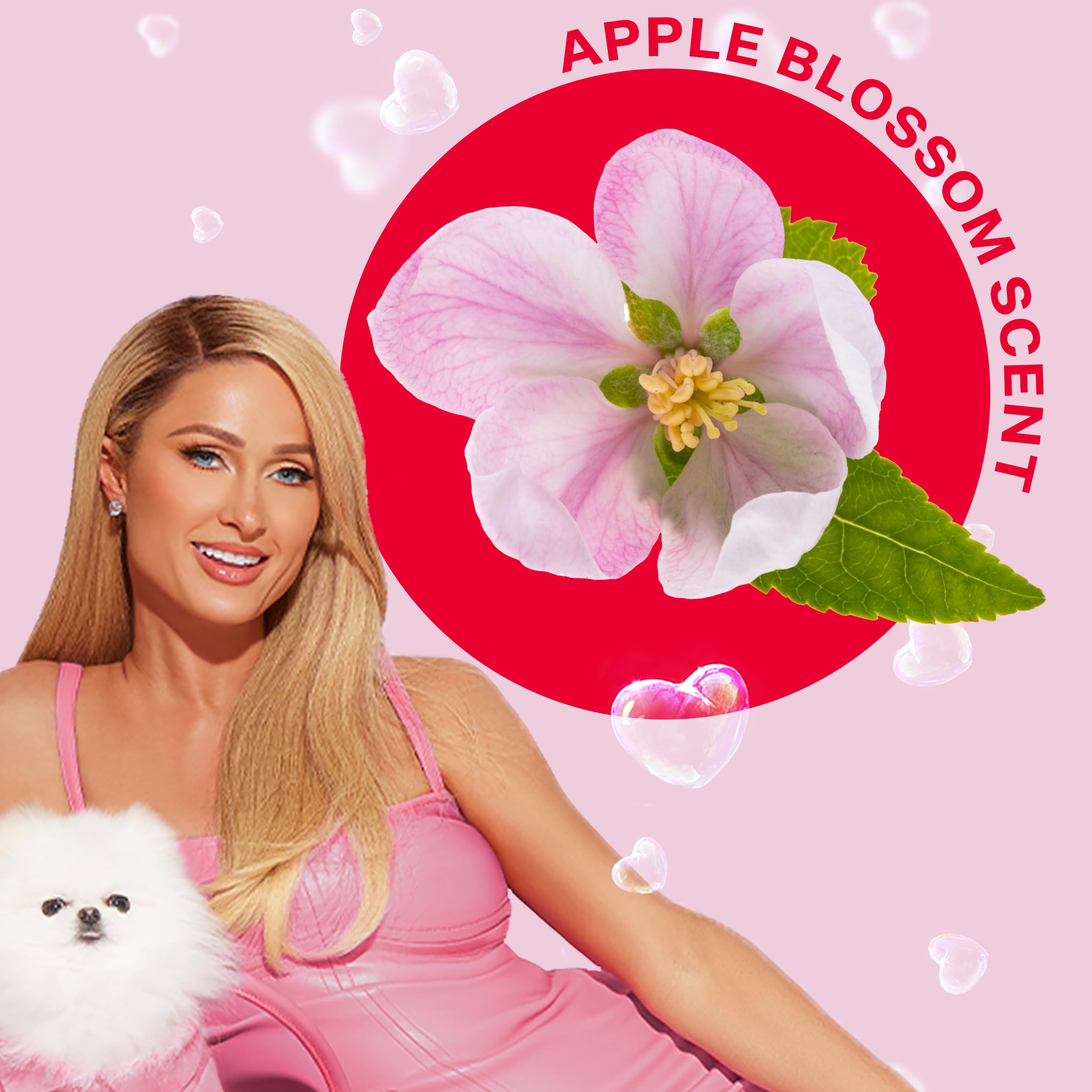 Paris Hilton Dog Shampoo - Sweet Floral Apple Blossom Scent, Sulfate-Free Vegan & Hypoallergenic for All Dog Breeds, with Oatmea