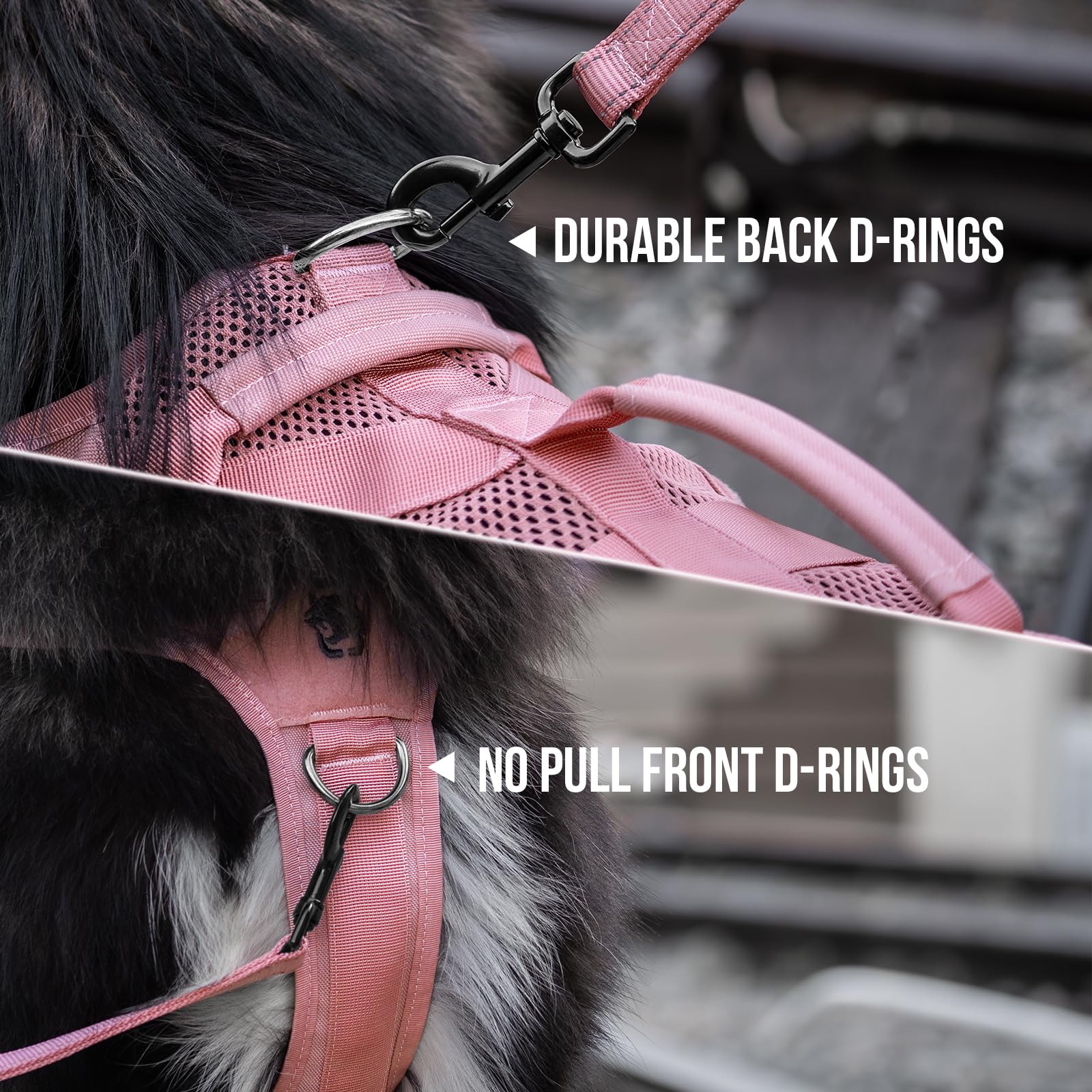 Onetigris Tactical Dog Harness For Small Dog, No Pull Vest With Handles, Breathable Military Dog Molle Vests, Harness For Walkin