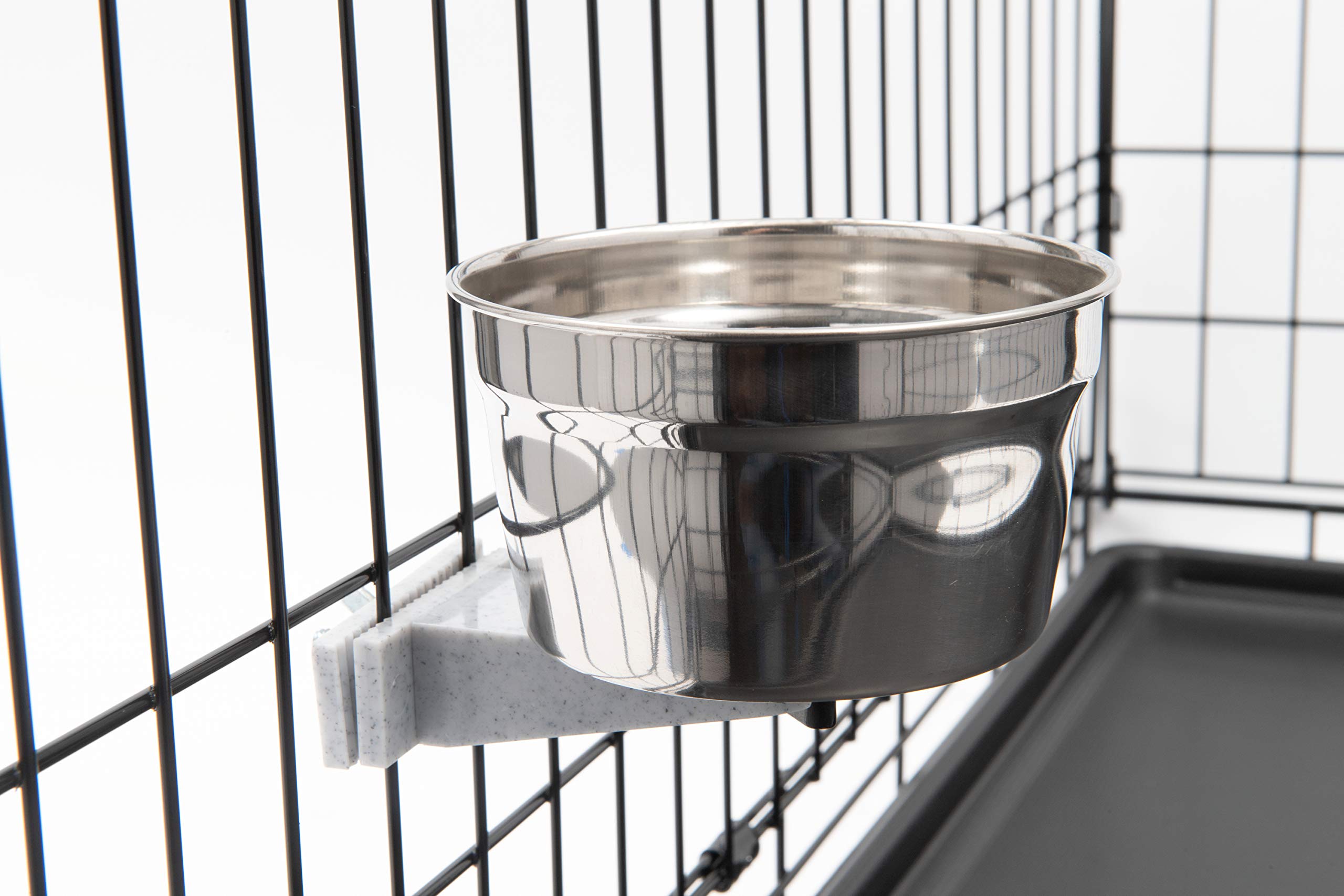 Lixit Stainless Steel Cage Bowl for Dogs, Silver, 20 Ounce (30-0742-006)