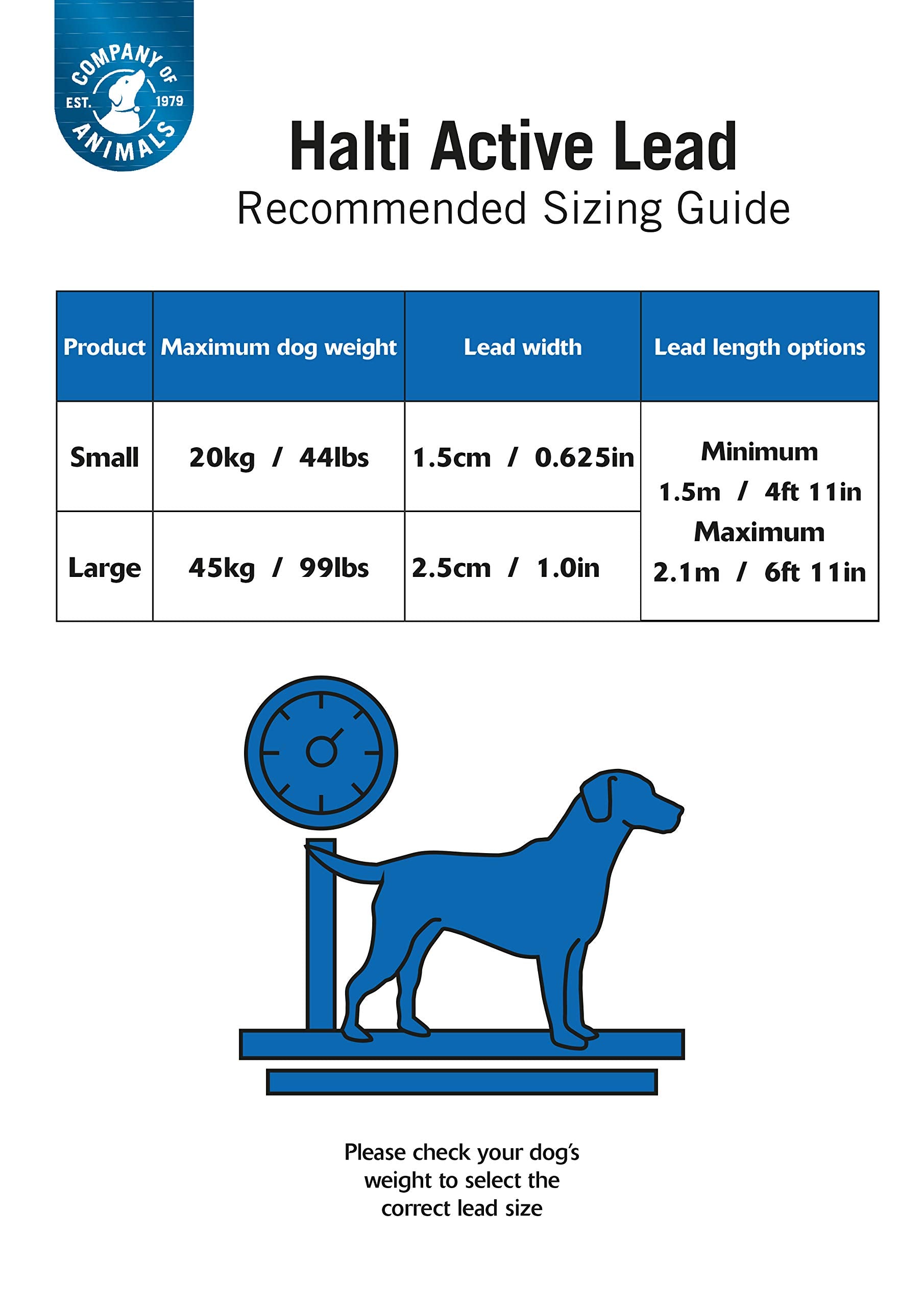 The Company of Animals HALTI Active Leash - Bungee Dog Leash, Shock-Absorbing, Neoprene Padded, Large, Red, Model HA034