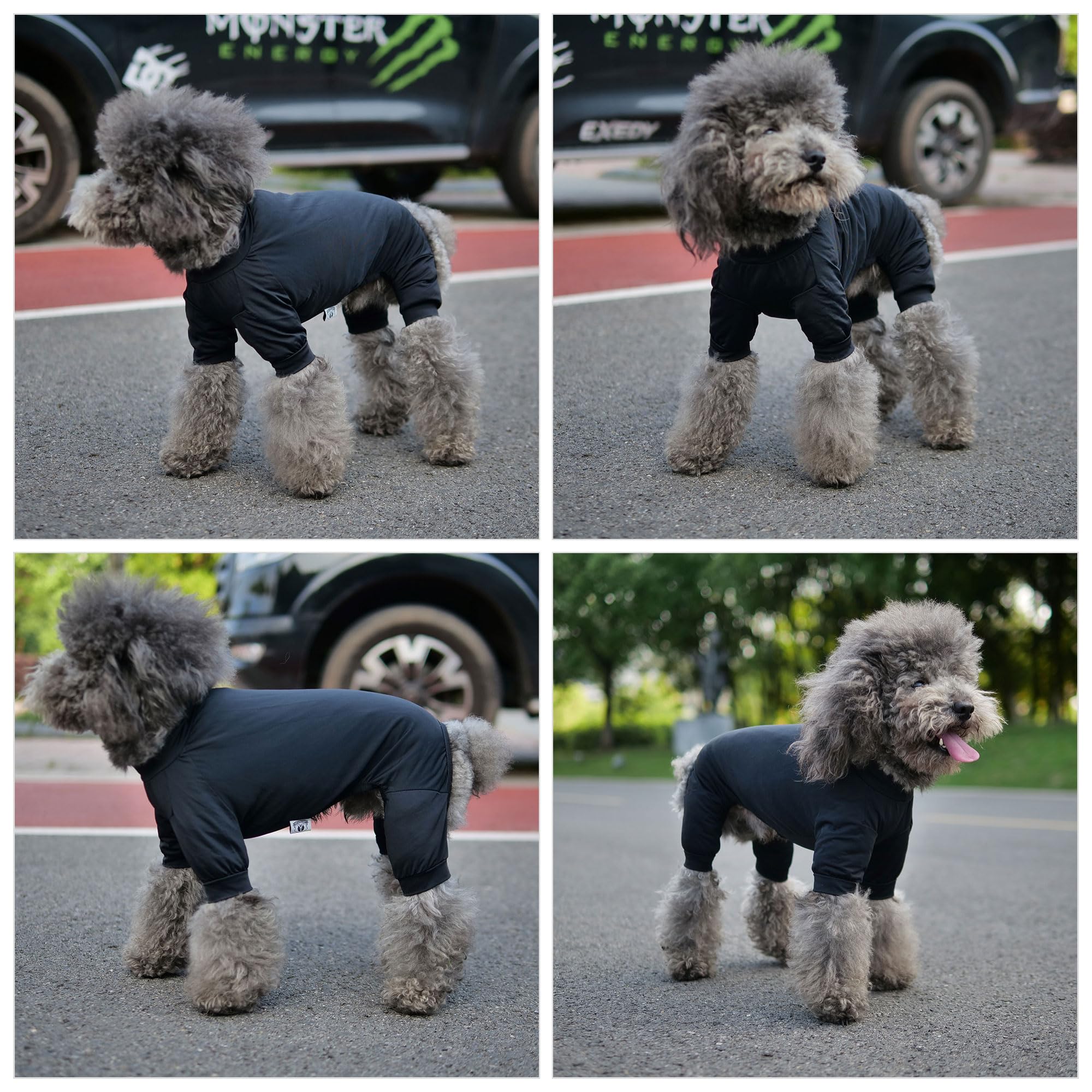 Lovelonglong Dog Jumpsuit With Uv Protection And Quick-Dry Fabric For Spring Summer Pet Pajamas Black Xs
