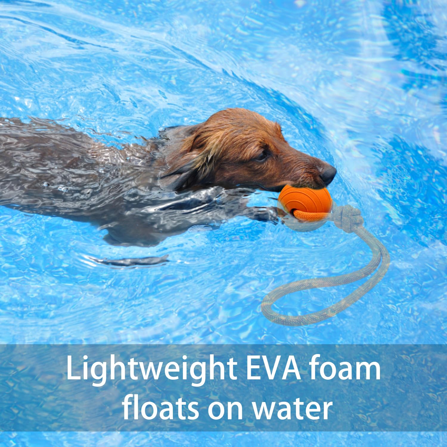 Dlder Dog Ball On A Rope Dog Toy,Floating Foam Dog Ball With Rope,Tug Ball Toy For Small Medium Large Dogs Aggressive Chewers.