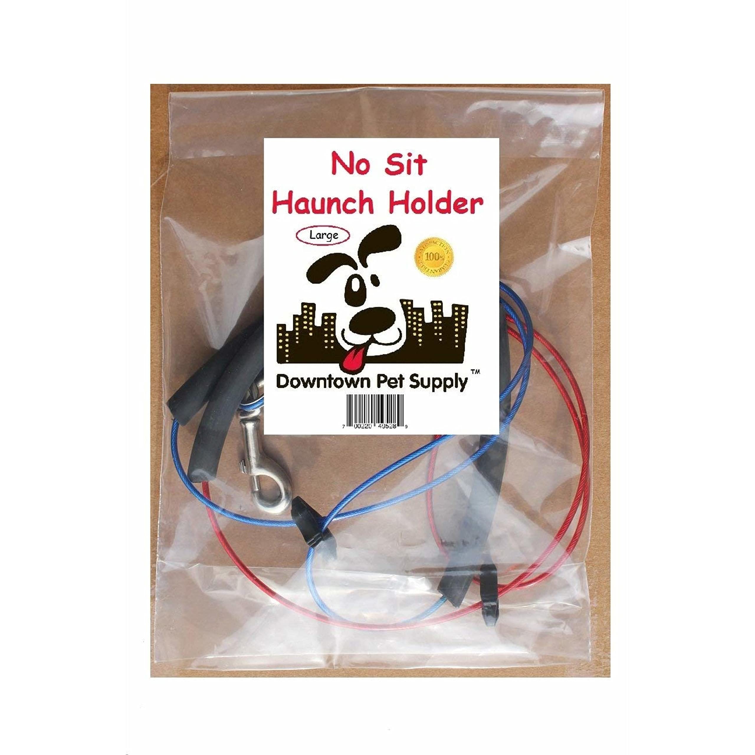 Downtown Pet Supply No Sit Haunch Holder For Dog Grooming Arm And Pet Grooming Table - Dog Grooming Supplies - Stainless Steel Hardware, Rust & Chew Resistant - 21 & 24 In - Large (Haunch Only)