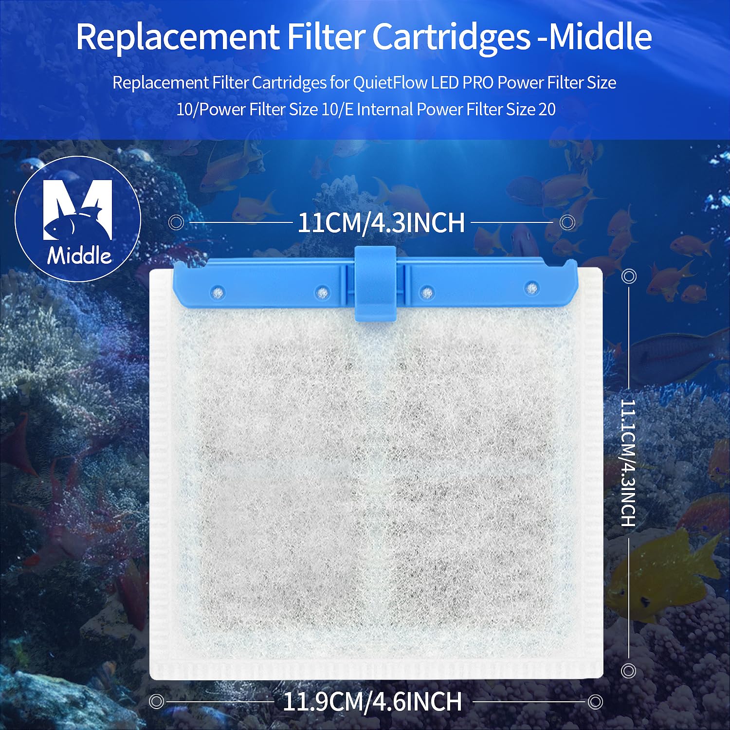 10 Pack Medium Replacement Filters Cartridges For Aqueon Quietflow,Replacement Filter Cartridges With Aqueon Quietflow Led Pro P