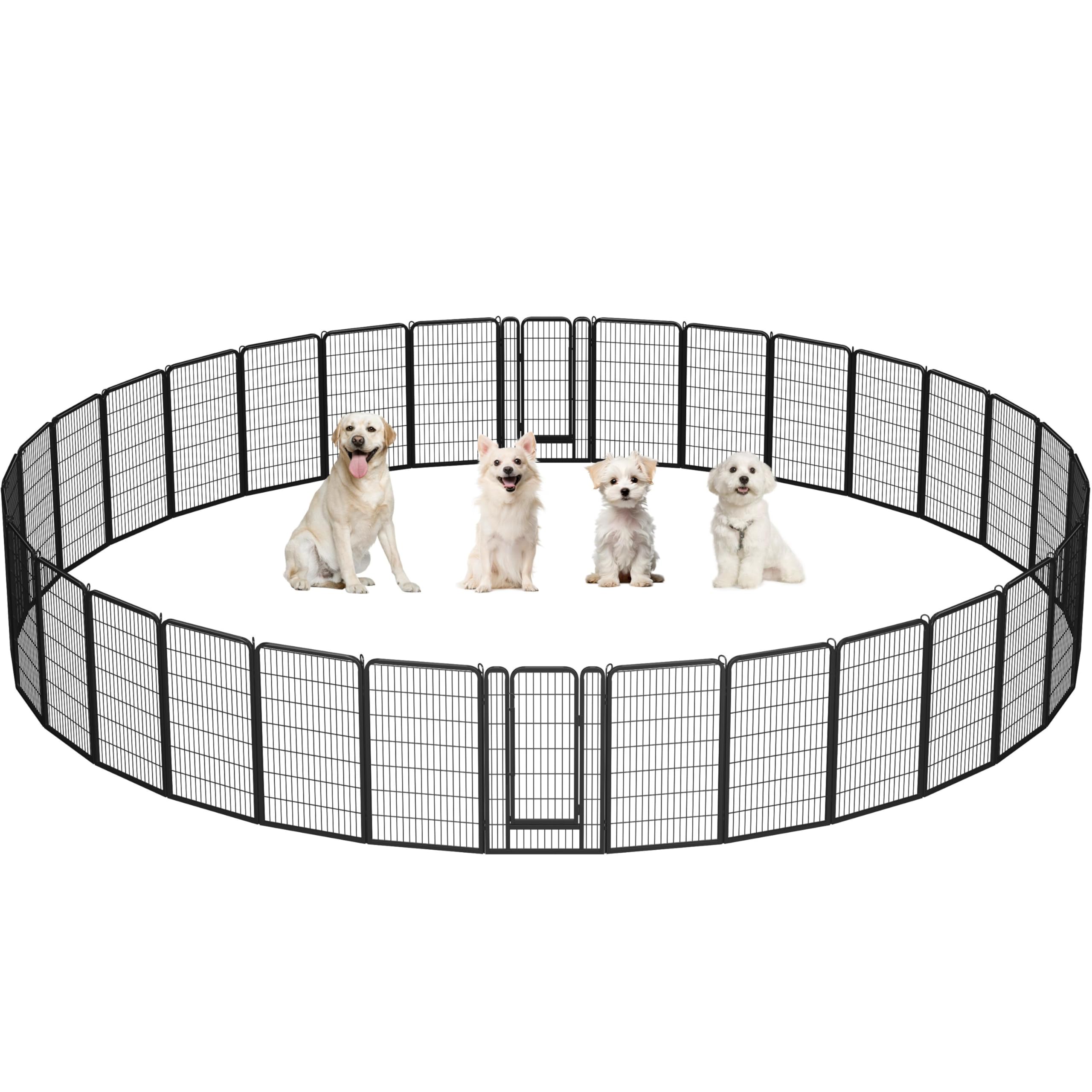 Yaheetech Dog Playpen Outdoor, 47 Inch 32 Panels Dog Pen Indoor Heavy Duty Puppy Exercise Pen Metal Pet Fence For Rv Camping/Yar