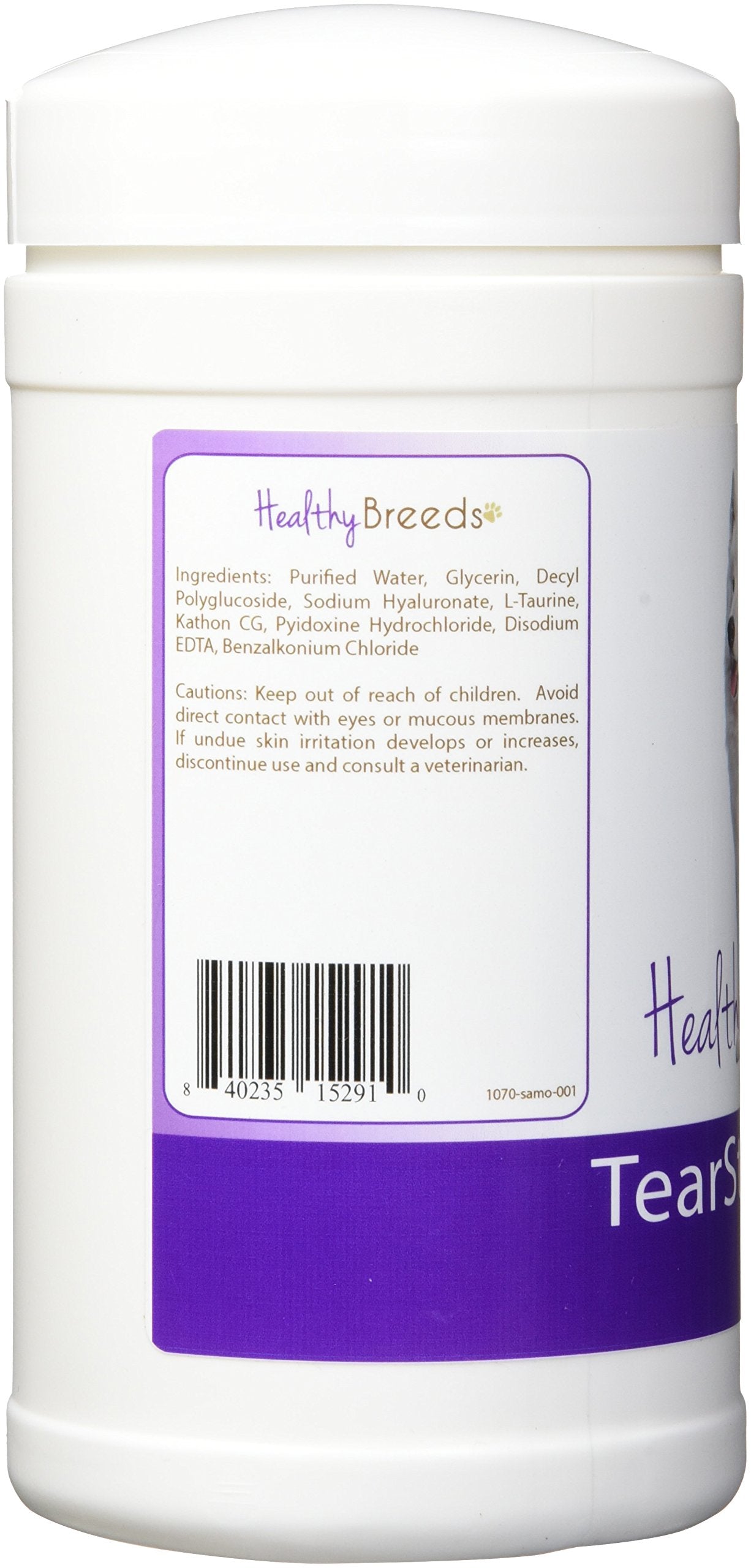 Healthy Breeds Samoyed Tear Stain Wipes 70 Count