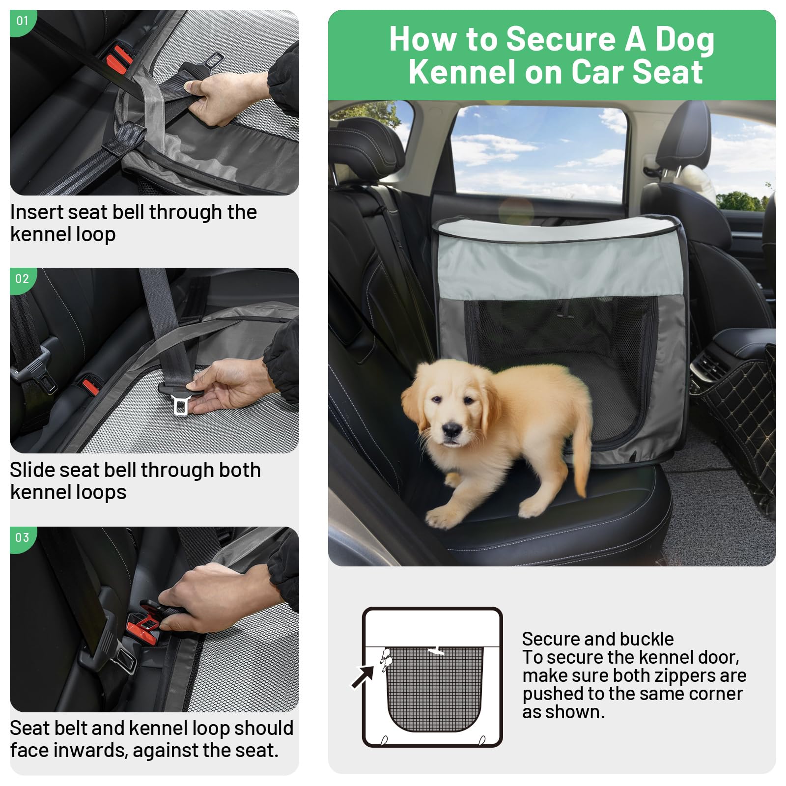 Bumubi Portable Soft Dog Crate Pop Up Collapsible Dog Cat Kennel Travel Dog Enclosure Indoor Outdoor Large Dog Bed Foldable Crat