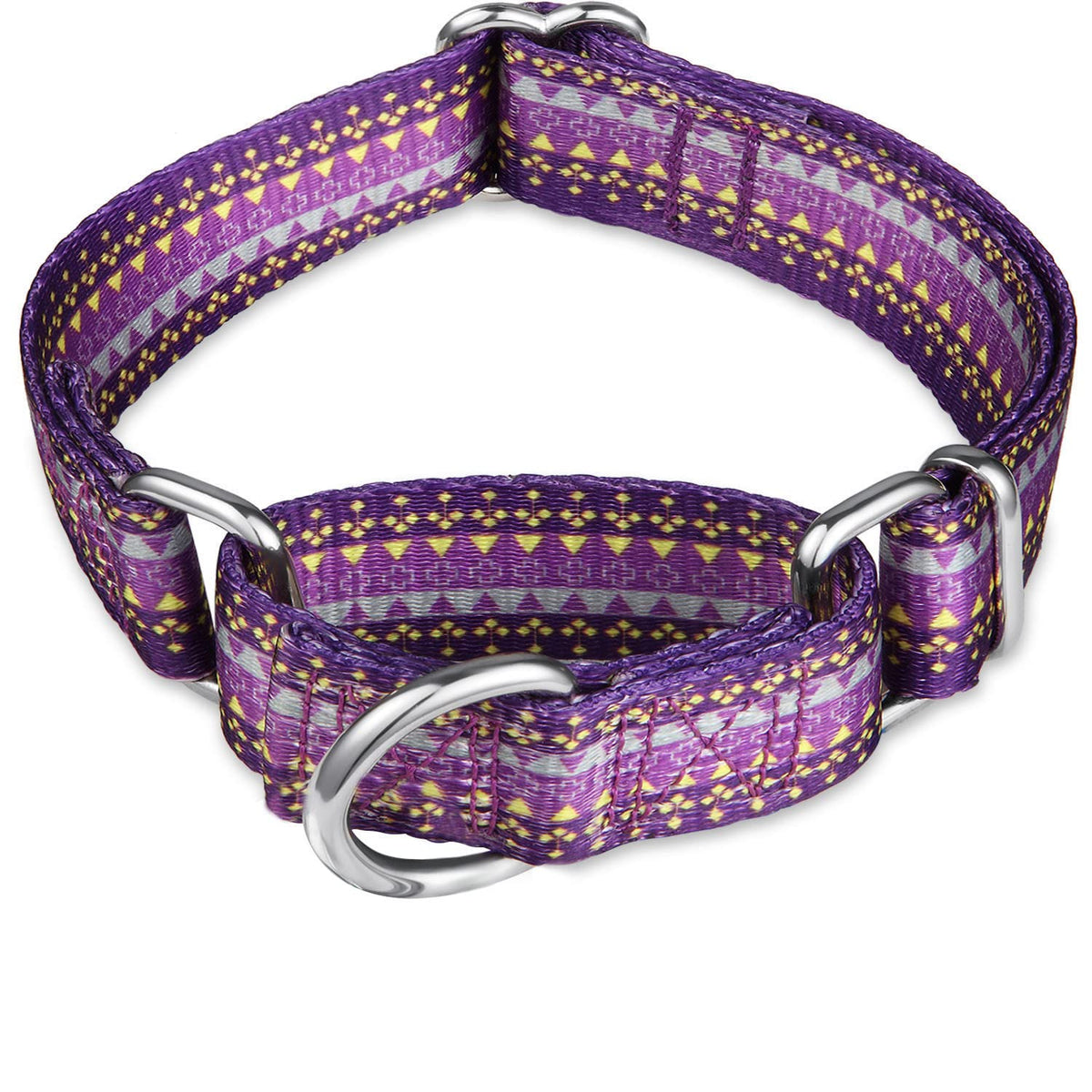 Dazzber Puppy Collar Martingale Dog Collar - No Pull Anti-Escape Pet Collar, Heavy Duty For Small Dogs, Adjustable 10 Inch To 15 Inch, Navy Blue - C.R.C