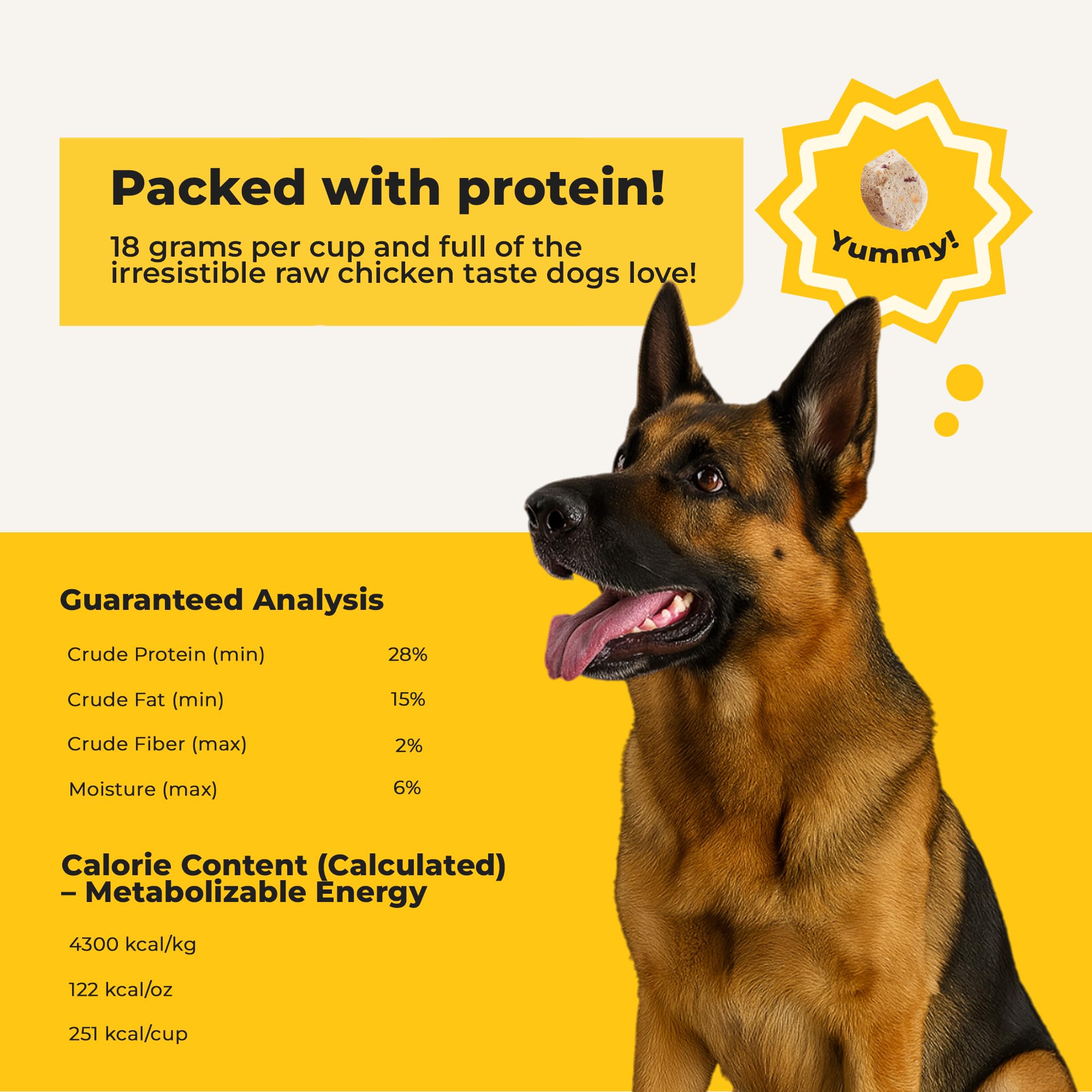 Heckova! Chop Lickin Chicken - Freeze Dried Raw Dog Treats, Real Cuts of Chicken for Training, Meal Topper, High Protein, 15g Pe