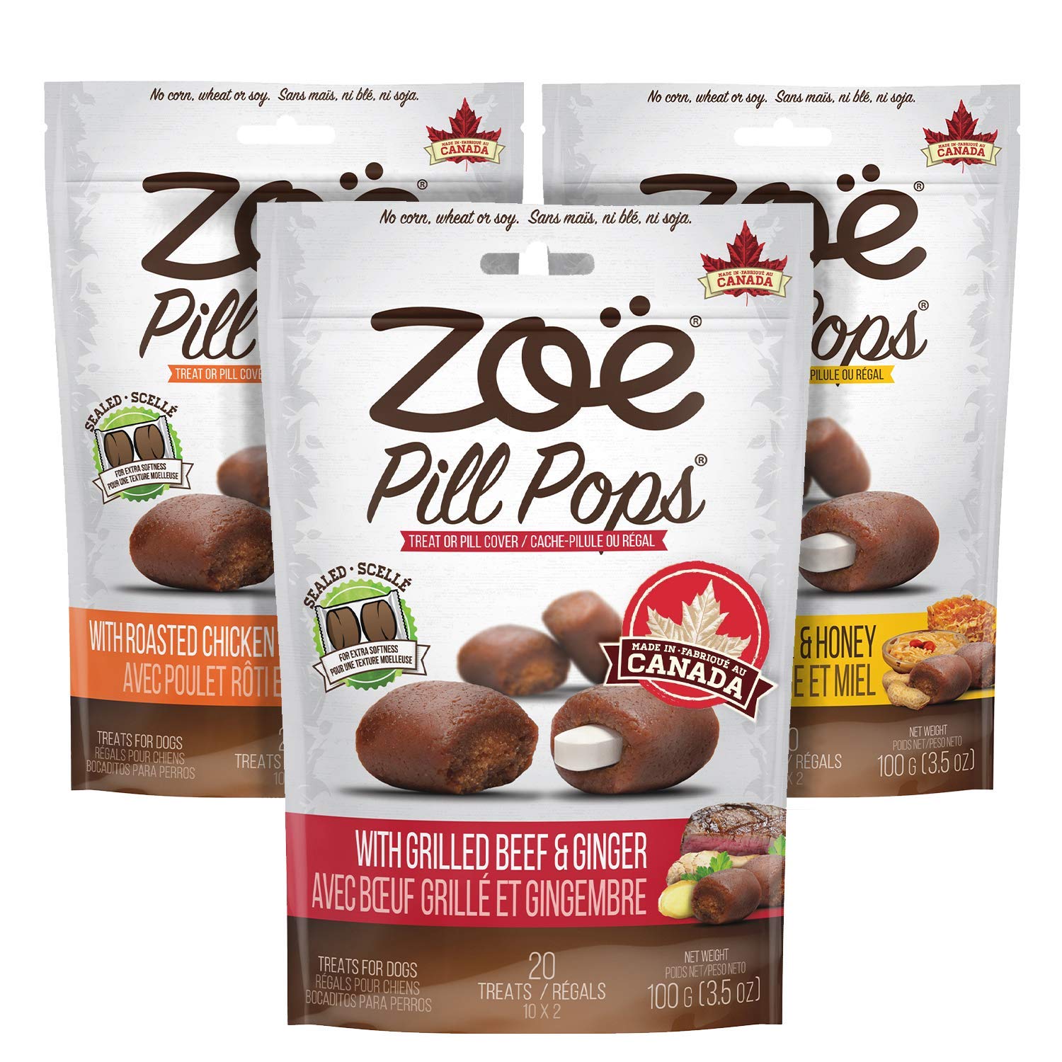 Zo Pill Pops for Dogs, Healthy Dog Treats, All Natural Dog Treats to Hide Medication, Assortment