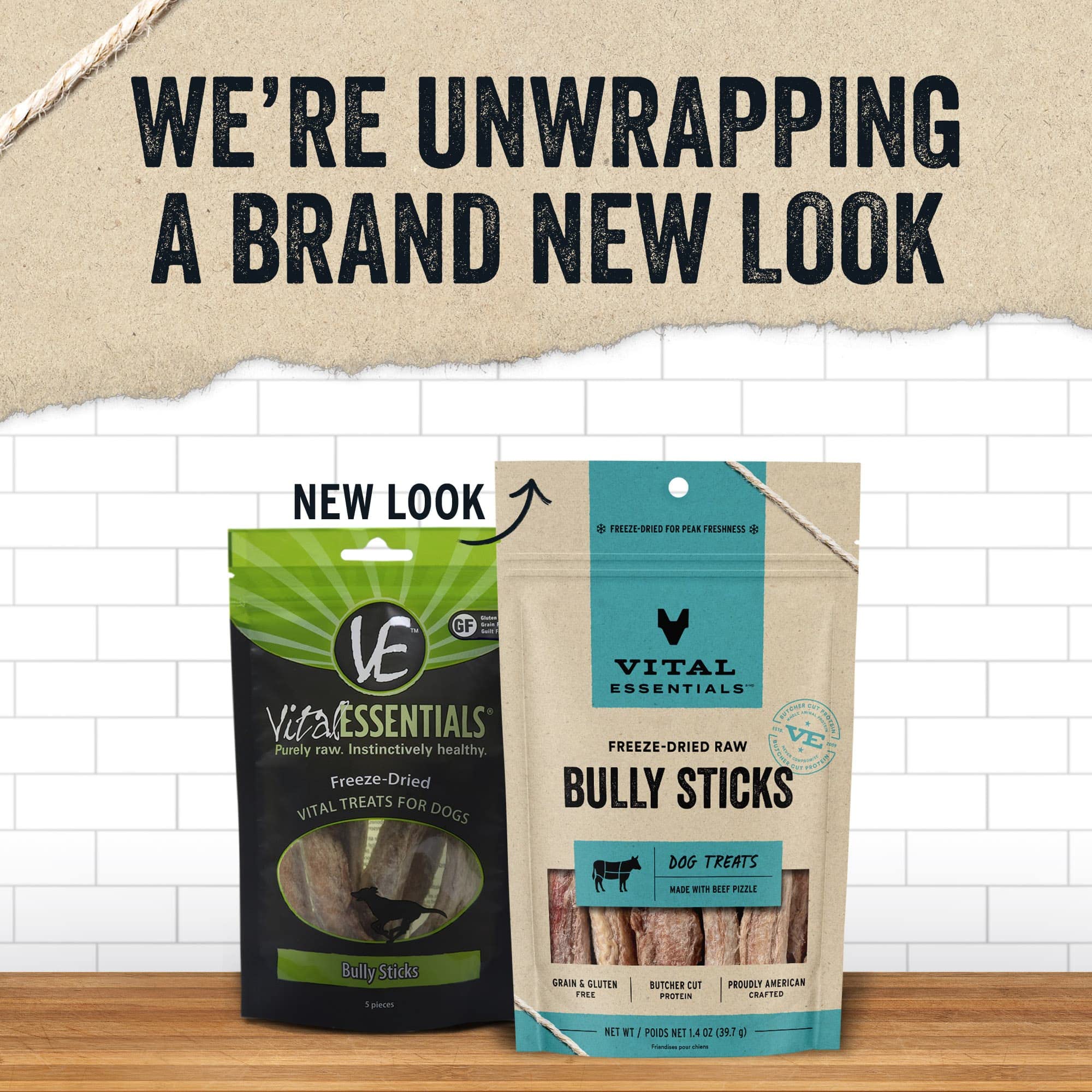 Vital Essentials Bully Sticks Dog Treats, 1.4 oz | Freeze-Dried Raw | Single Ingredient | Premium Quality High Protein Training