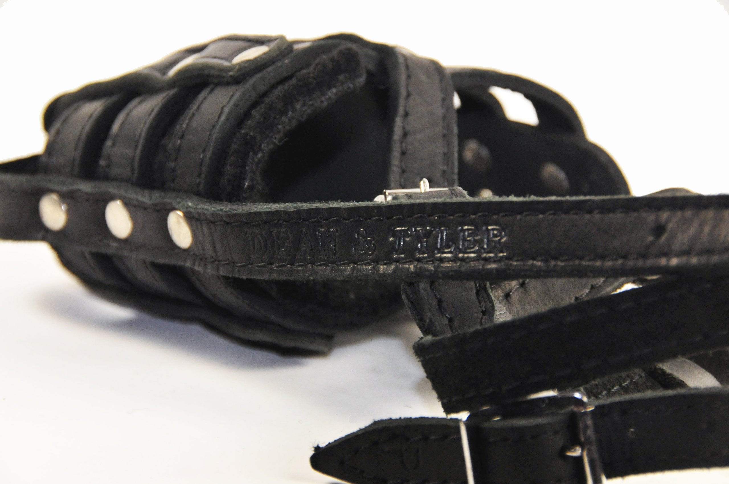 Dean and Tyler Leather Basket Muzzle, Size No. F - French Bulldog