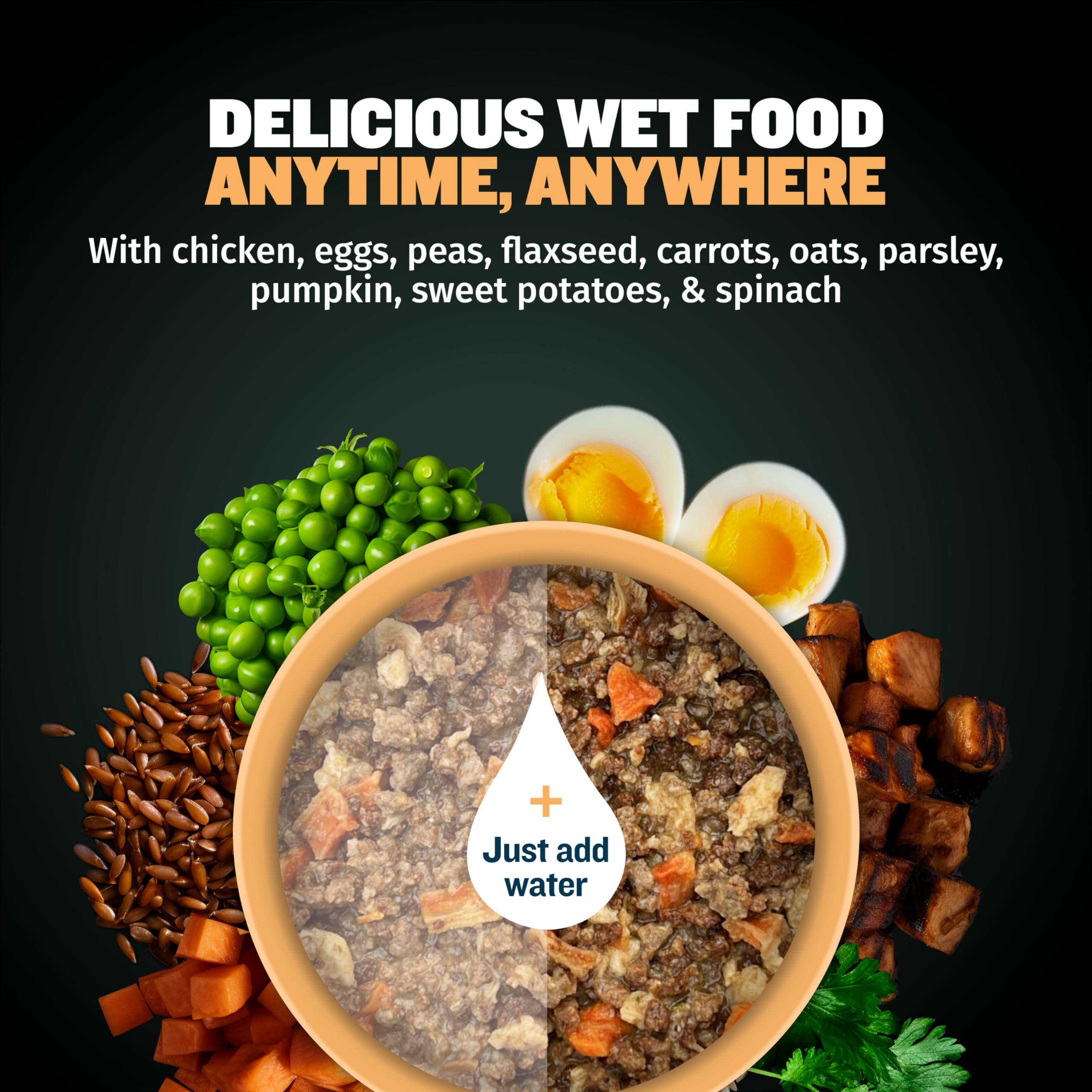 Bully Max Wet Puppy Food - Instant Fresh Dehydrated High Protein Soft Dog Food with Chicken - Healthy Growth for Small & Large B