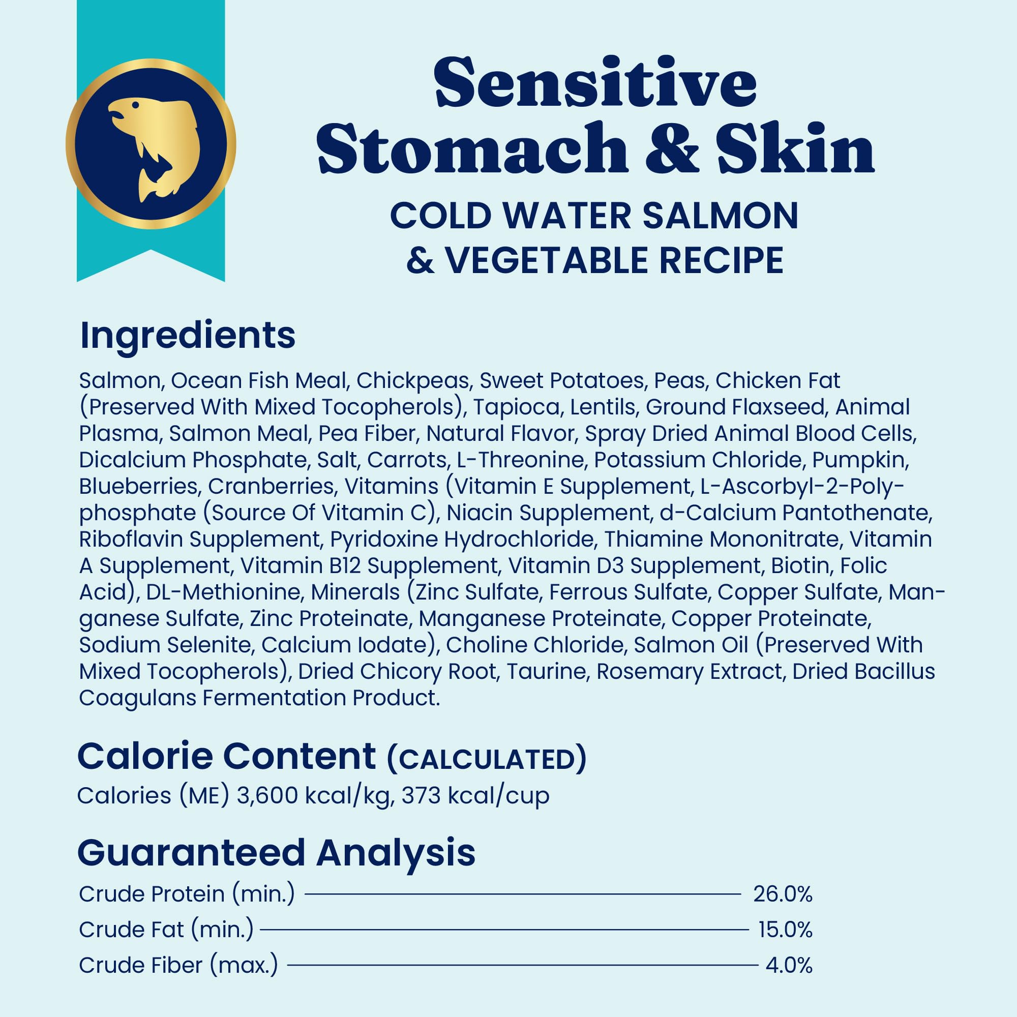 Solid Gold Salmon Dog Food for Sensitive Stomachs - Grain Free & Gluten Free Kibble w/Probiotics to Support Gut Health & Digesti