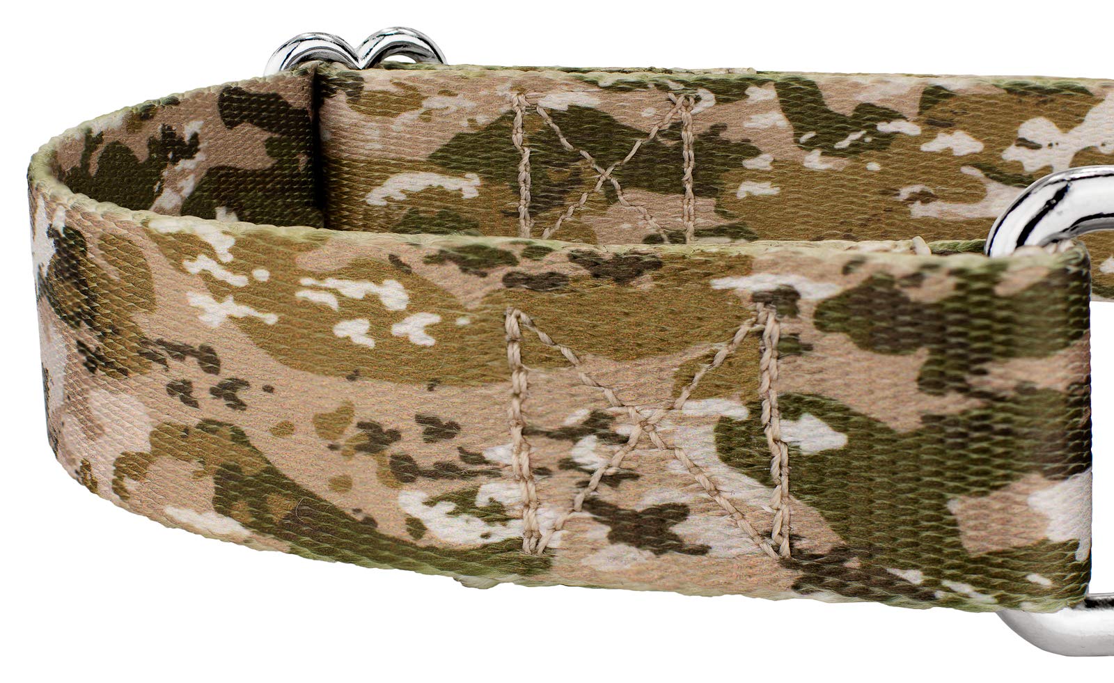 Country Brook Petz - Desert Viper Camo Martingale Dog Collar And Leash - Camouflage Collection Featuring Rugged Designs (1 Inch, Extra Large)