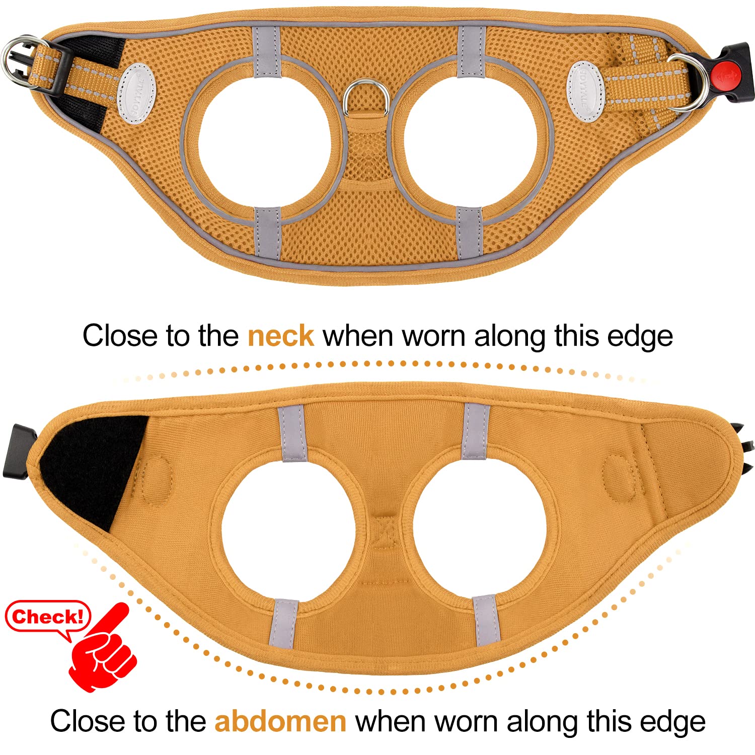 Joytale Step In Dog Harness,12 Colors,Breathable Mesh Vest Harness,Reflective Soft Padded Harnesses For Small And Medium Dogs,Brown,L