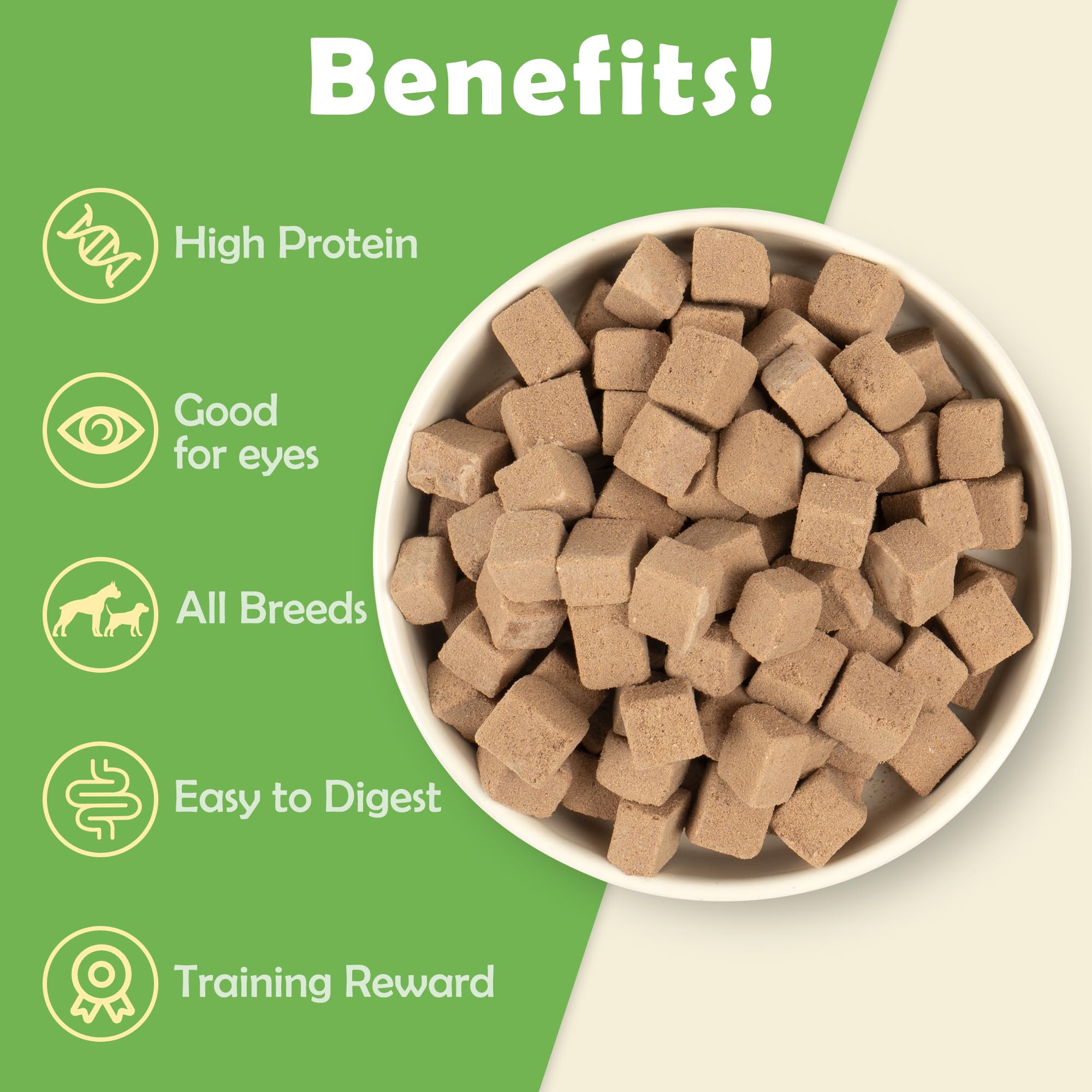 MON2SUN Freeze Dried Chicken Liver Cat and Dog Treats, Single Ingredient Natural and Healthy Dog Snacks, High Protein Training T