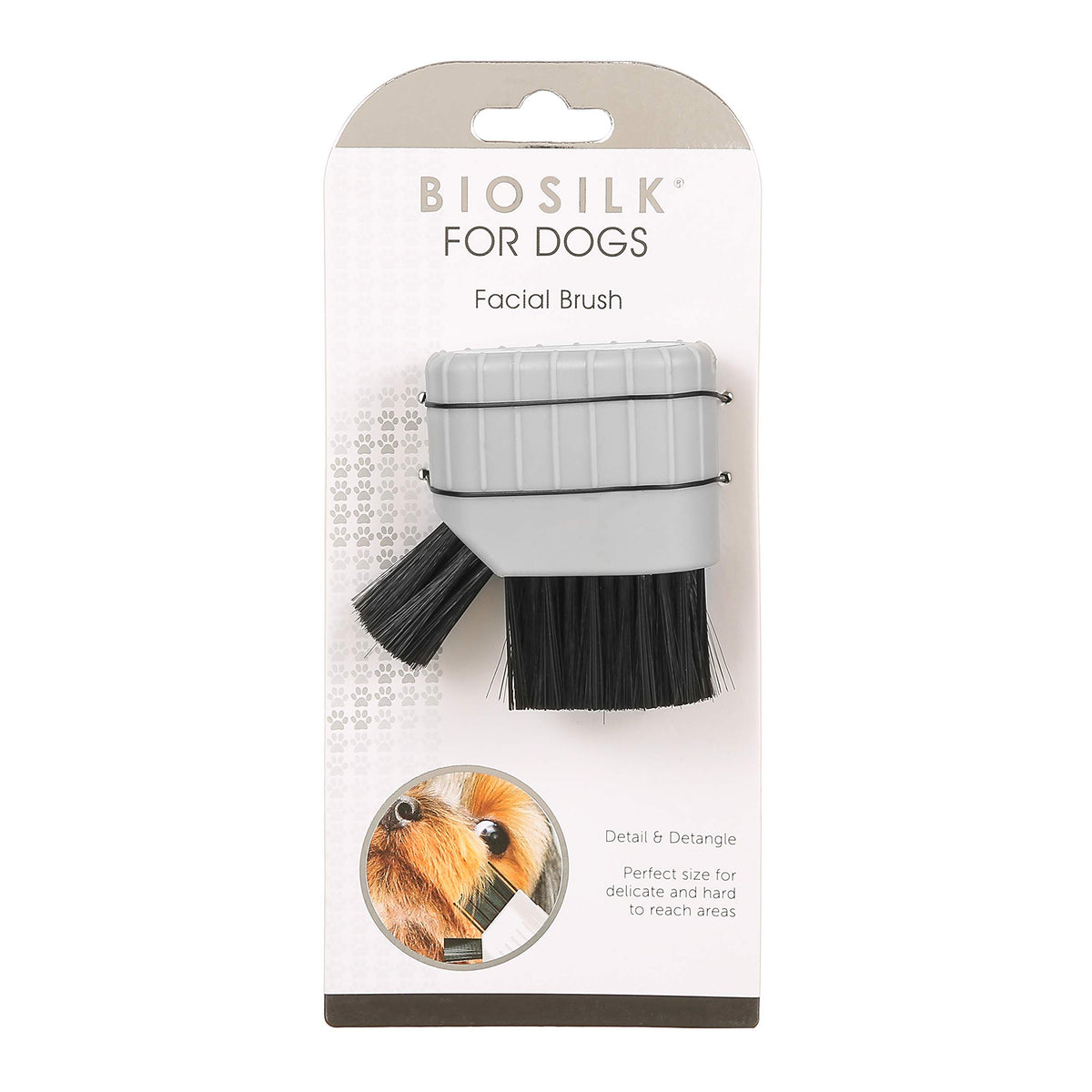 Biosilk For Dogs Facial Brush Silk Therapy Dog Brush For Delicate And Hard To Reach Areas On Dog Faces | Dog Grooming Brush With