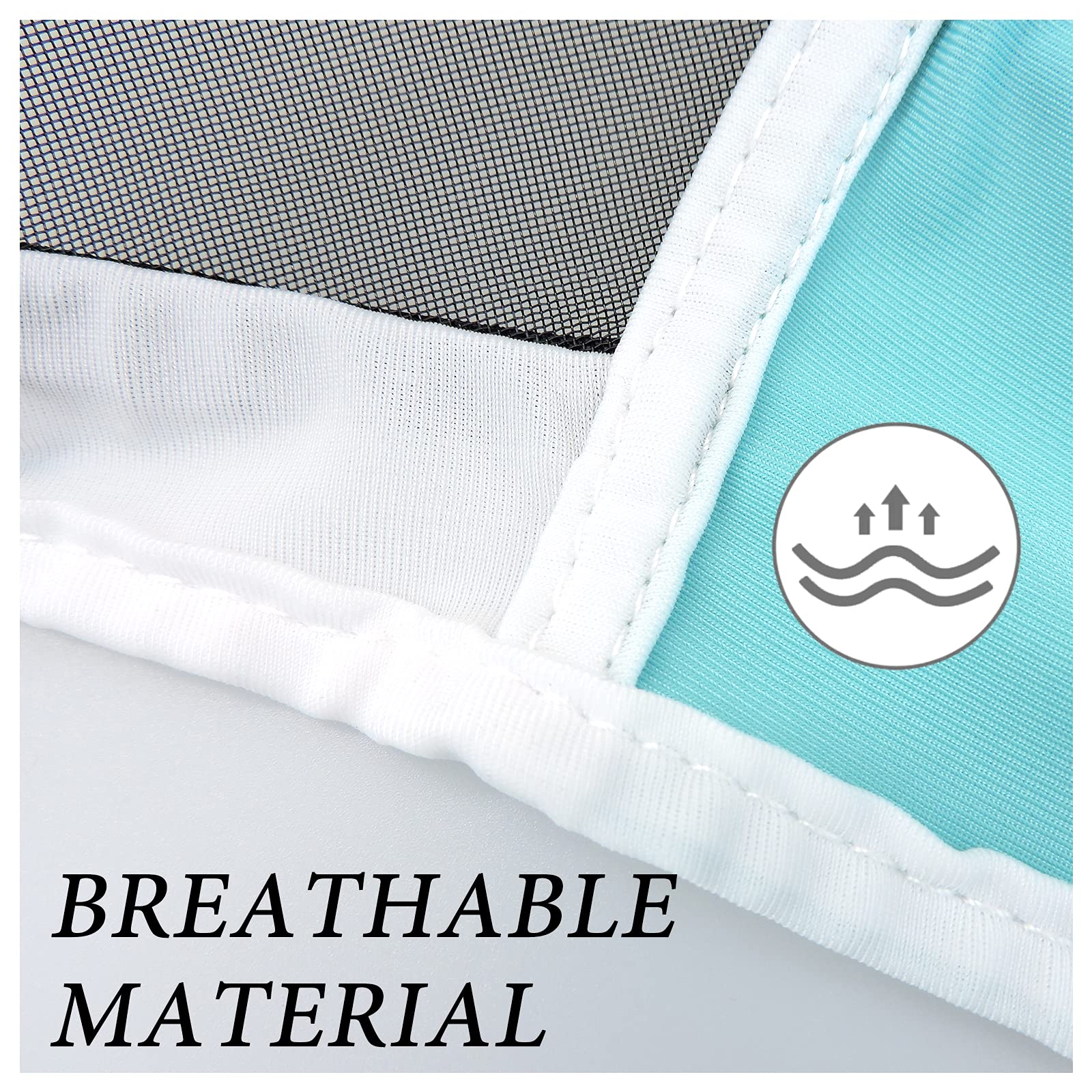 Andiker Soft Mesh Horse Fly Mask with Ears, Breathable Horse Face Mask Protect Eyes and Face (Green, Medium)