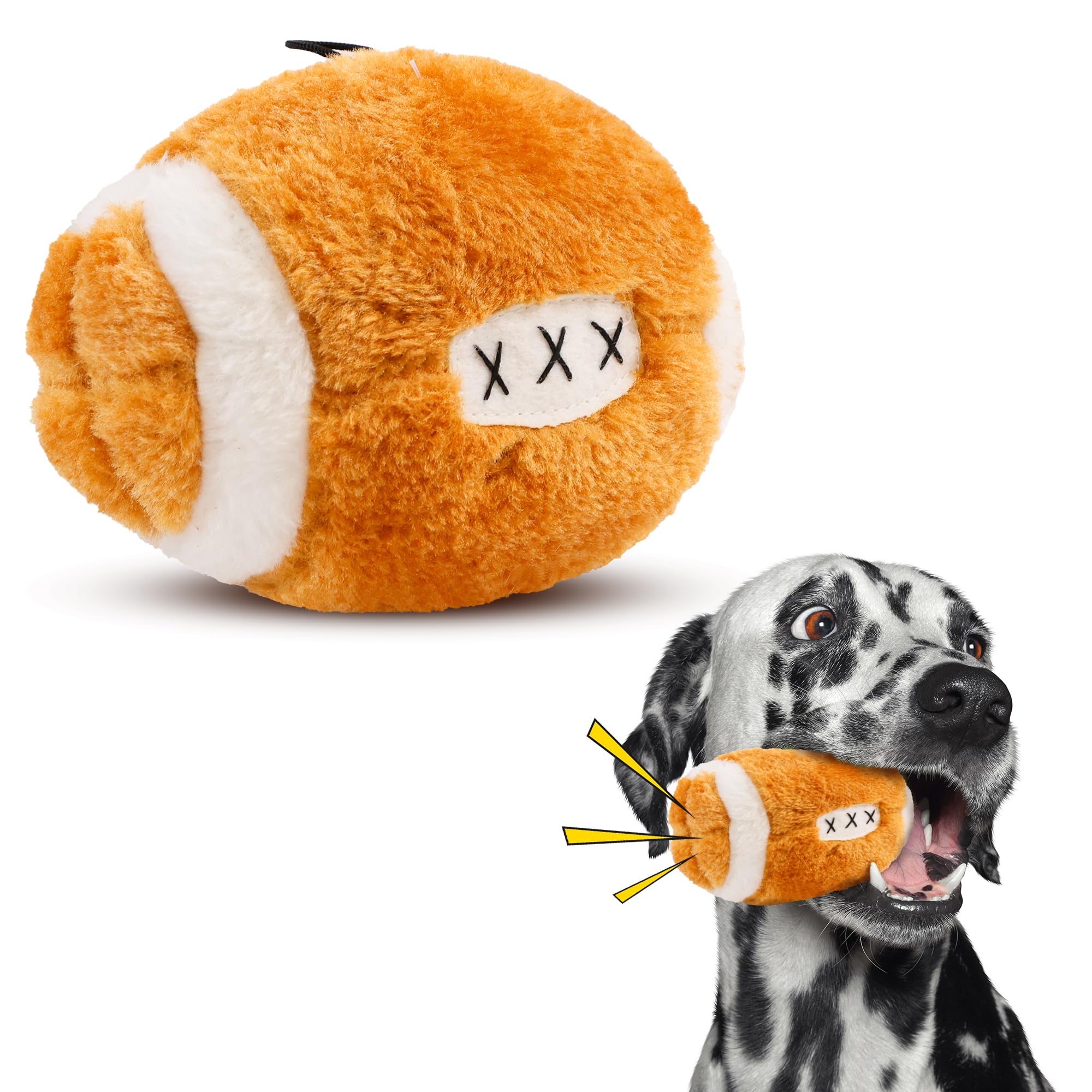 Plush Football Dog Toy