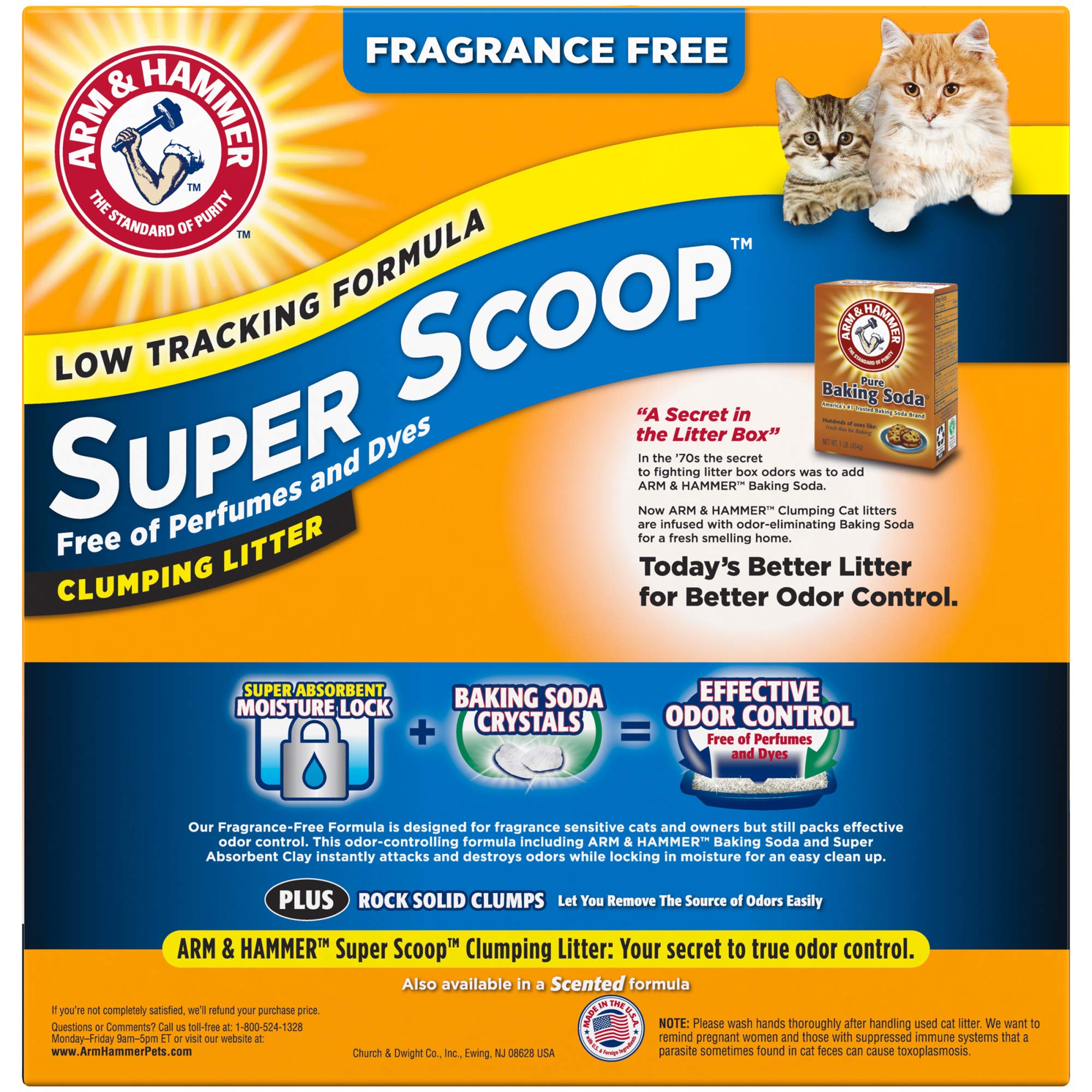 Arm & Hammer Super Scoop Clumping Cat Litter, Fragrance Free 40Lb