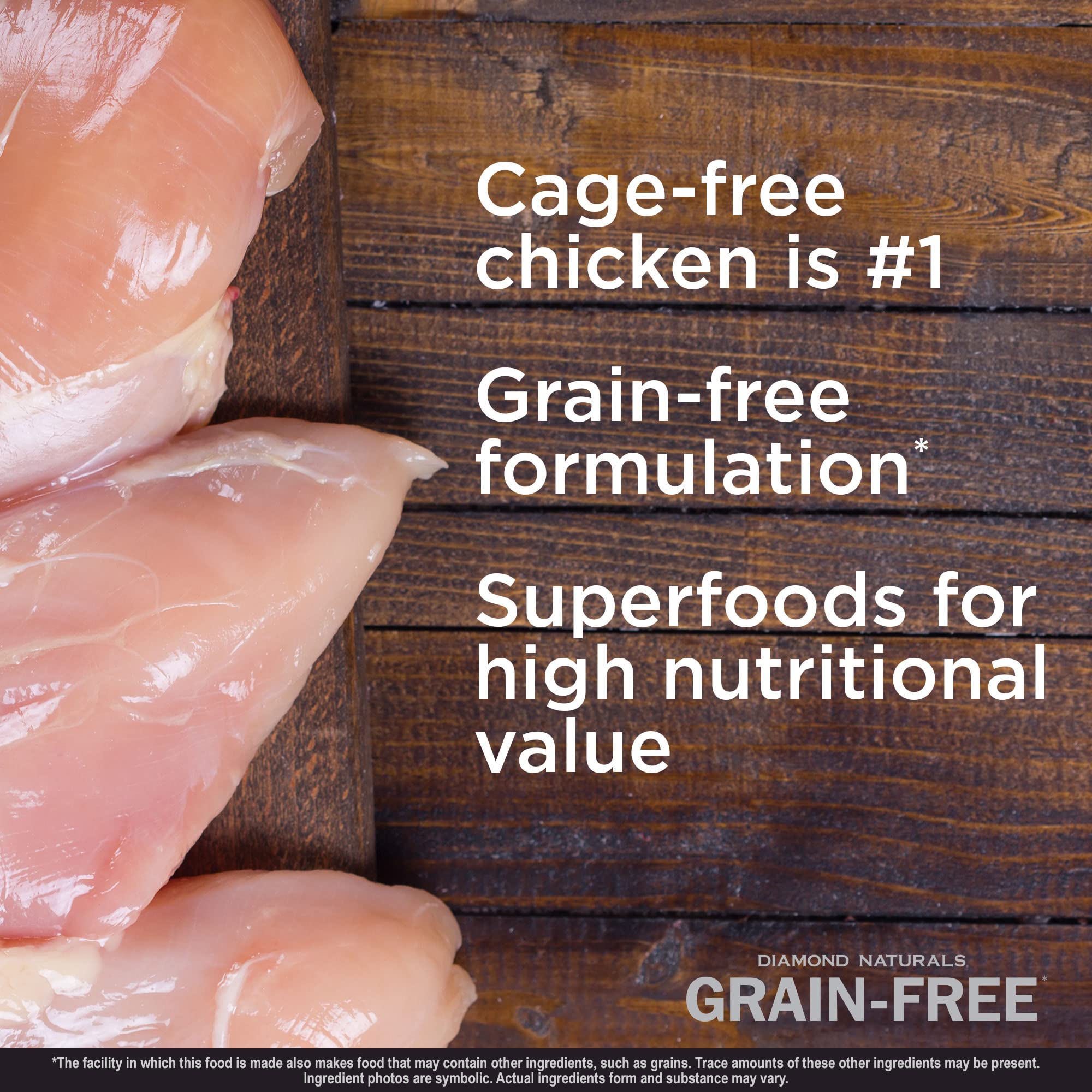 Diamond Naturals Grain-Free Formulation Real Meat High Quality Protein Dry Dog Food with Premium Cage-Free Chicken and Sweet Pot