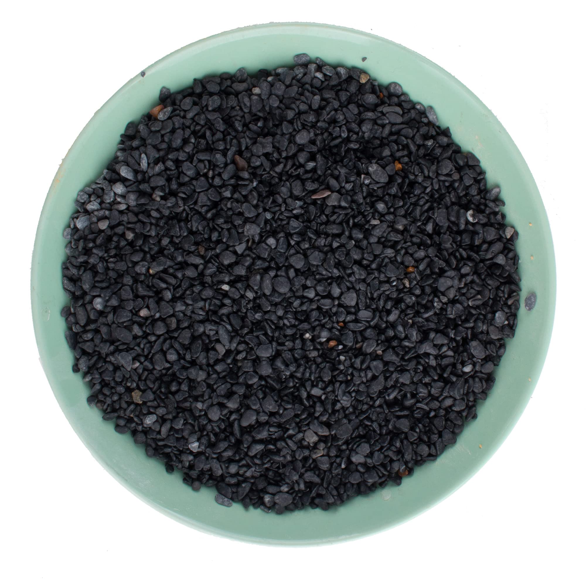 Avalution3 6-9 Mm Natural Black Gravel 3Lb, Polished Stone Succulent Plant Bonsai Stone Diy Plant Rock For Garden Outdoor & Indo