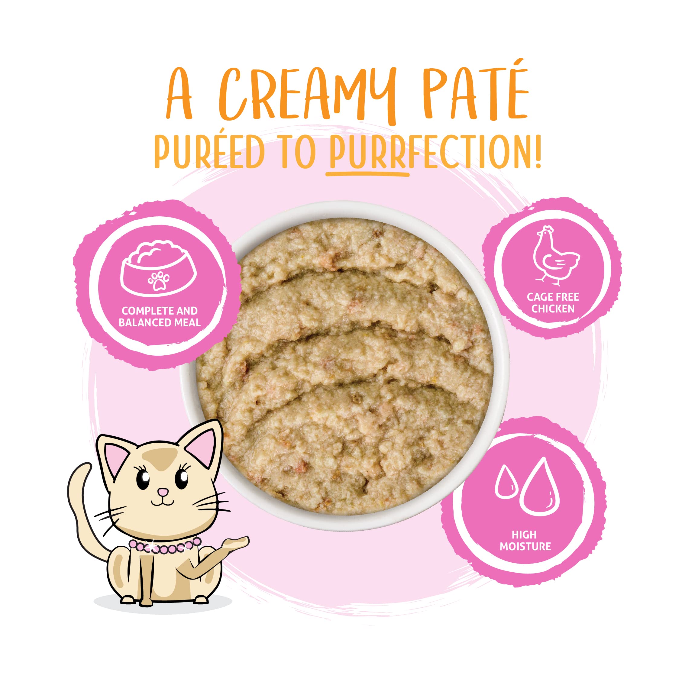 Weruva Wet Cat Food, Meal of Fortune Chicken with Chicken Liver Pate, 2.8oz Slide N Serve Pouch, Pack of 12