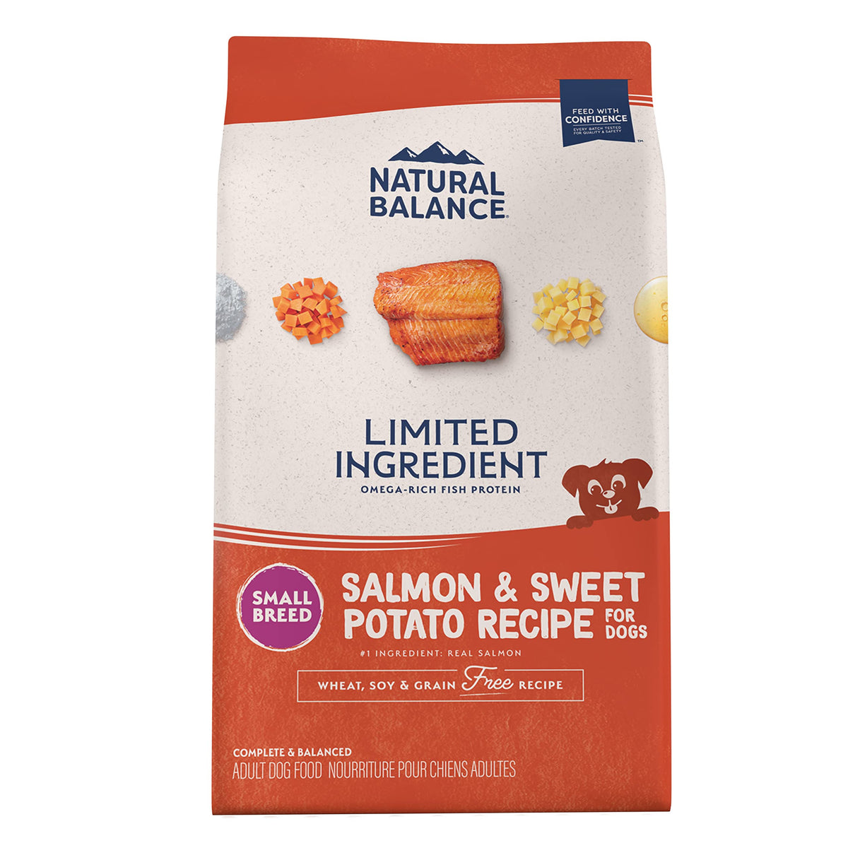 Natural Balance Limited Ingredient Small Breed Adult Grain-Free Dry Dog Food, Salmon & Sweet Potato Recipe, 4 Pound (Pack Of 1)