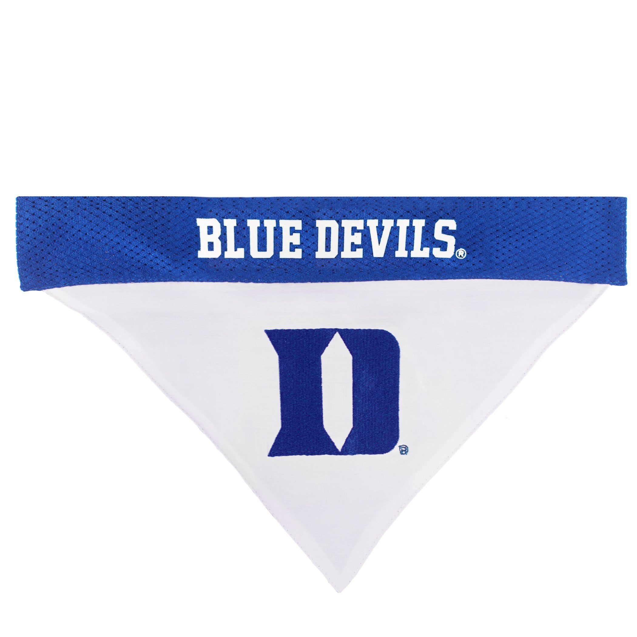 Pets First Reversible Bandana for Pets, Large/X-Large, Polycotton, Duke Blue Devils, Model DU-3217-L-XL