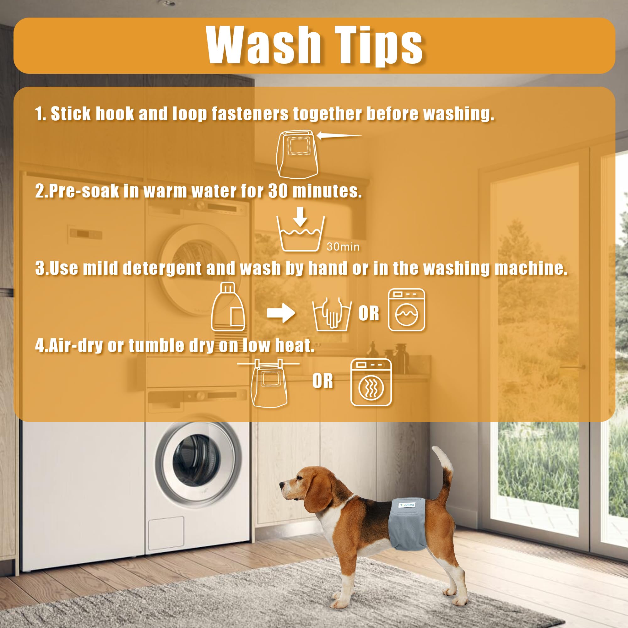 Teamoy Reusable Wrap Diapers For Male Dogs, Washable Puppy Belly Band Pack Of 3 (M, 13'-16' Waist, Black+ Gray+ Lake Blue)