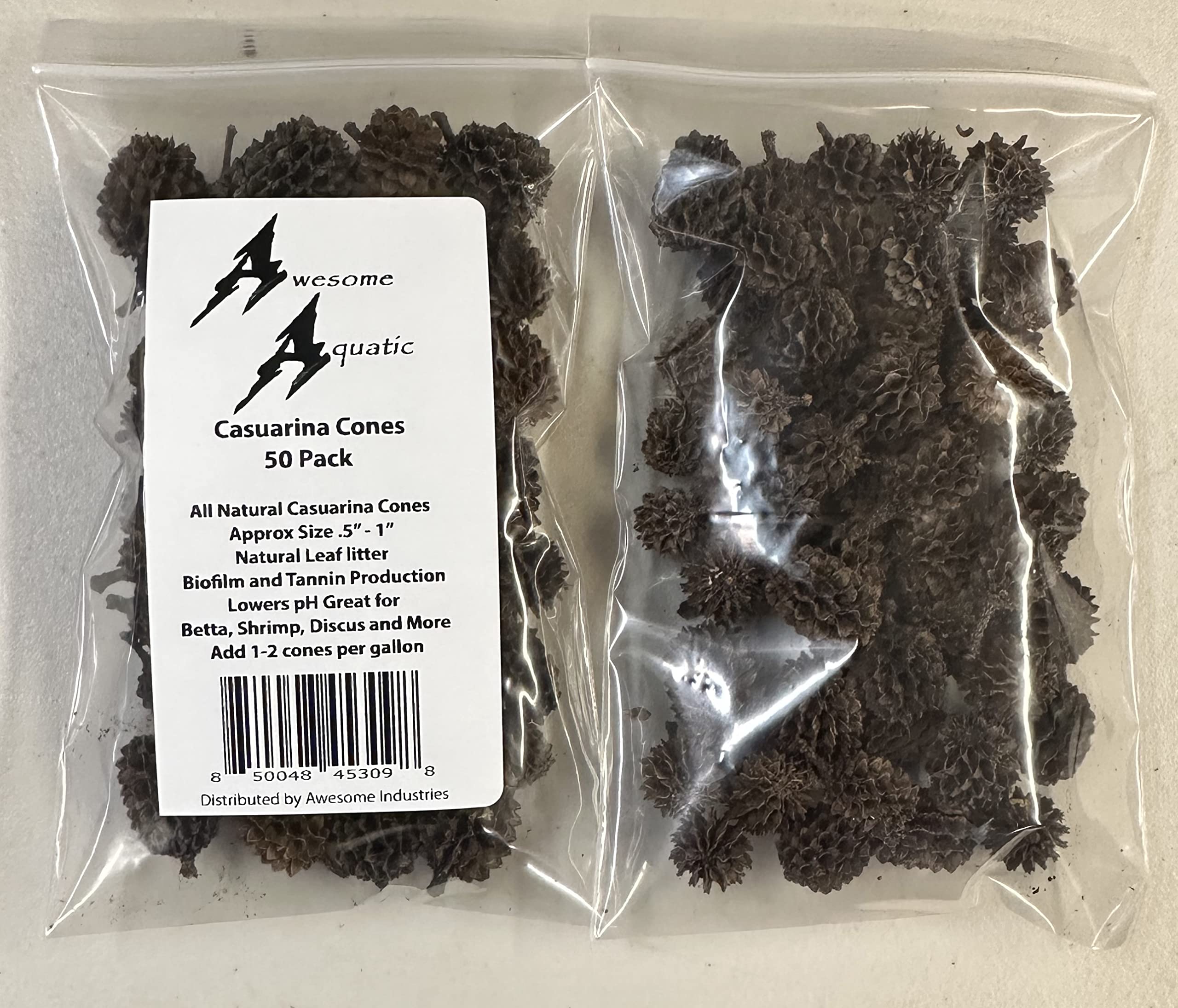 Alder & Casuarina Cones Betta Shrimp Tank Promotes Natural Habitat, Breeding, Tannin Producing Improves Immunity, Easy to Use, b