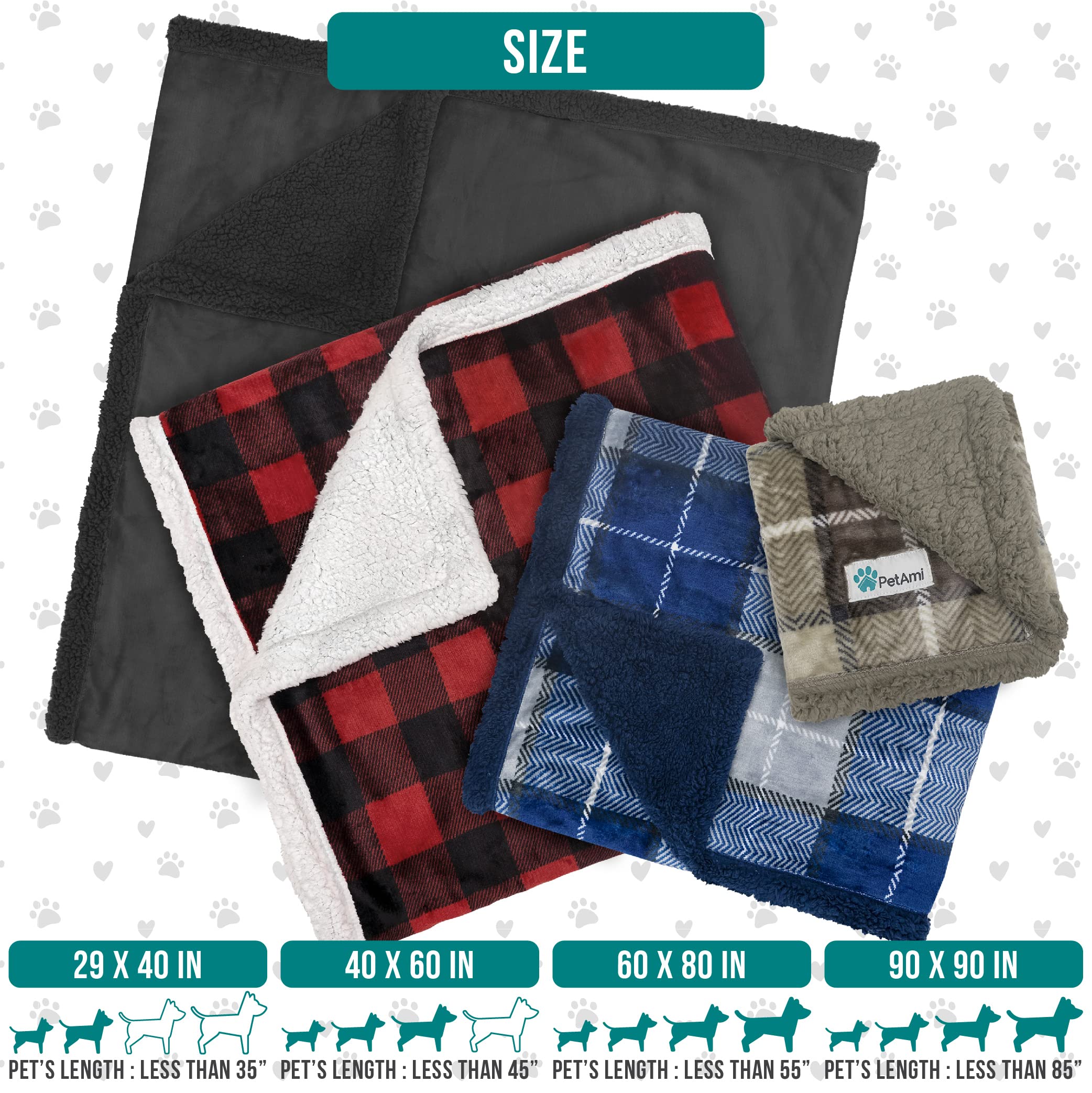 Petami Waterproof Dog Blanket For Small Medium Dog, Pet Puppy Blanket Couch Cover Protection, Sherpa Fleece Cat Blanket Couch Sofa Bed Furniture Protector Reversible Soft Washable 29X40 Taupe Taupe