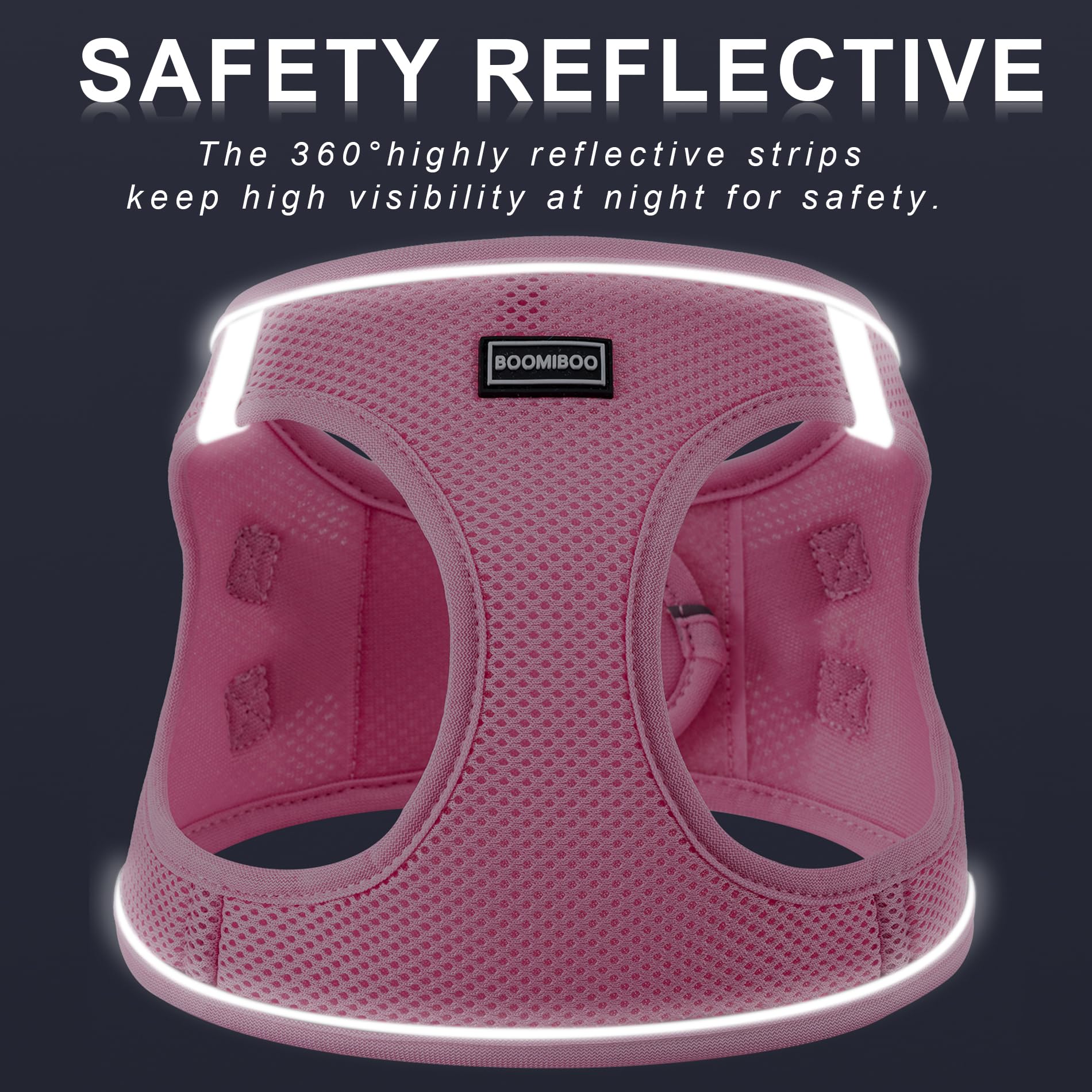 Dog Harness With Leash Set, No Pull Adjustable Reflective Step-In Puppy Pet Vest Harnesses For Small Medium Large Dogs And Cats,