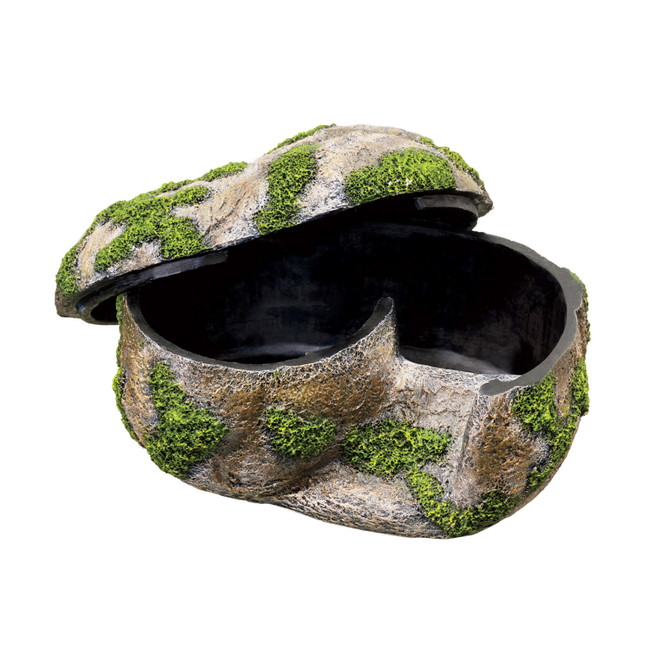 Zilla Medium Grey Pet Terrarium Rock Lair - Ideal Hideout for Reptiles and Small Animals
