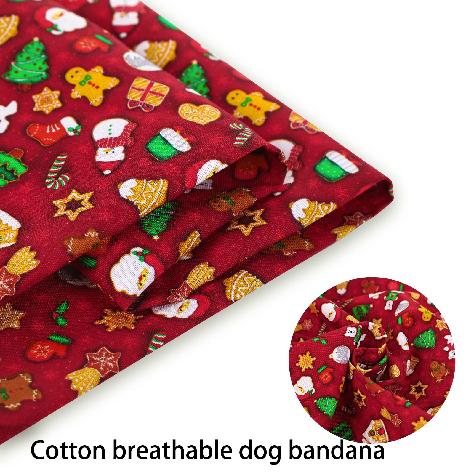 Aring Pet Christmas Dog Bandana - Cute Red Triangle Bibs, Comfortable Festival Scarf For Small To Large Boy Girl Dogs And Cats