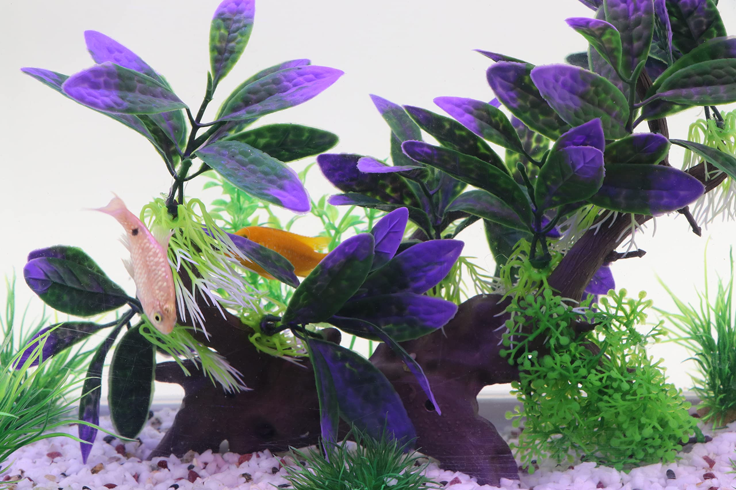 Aqua Kt Aquarium Landscape Simulation Artificial Plant Purple, Plastic Plant For Fish Tank Decoration, Aquatic Water Plant, Fish Bowl Ornament