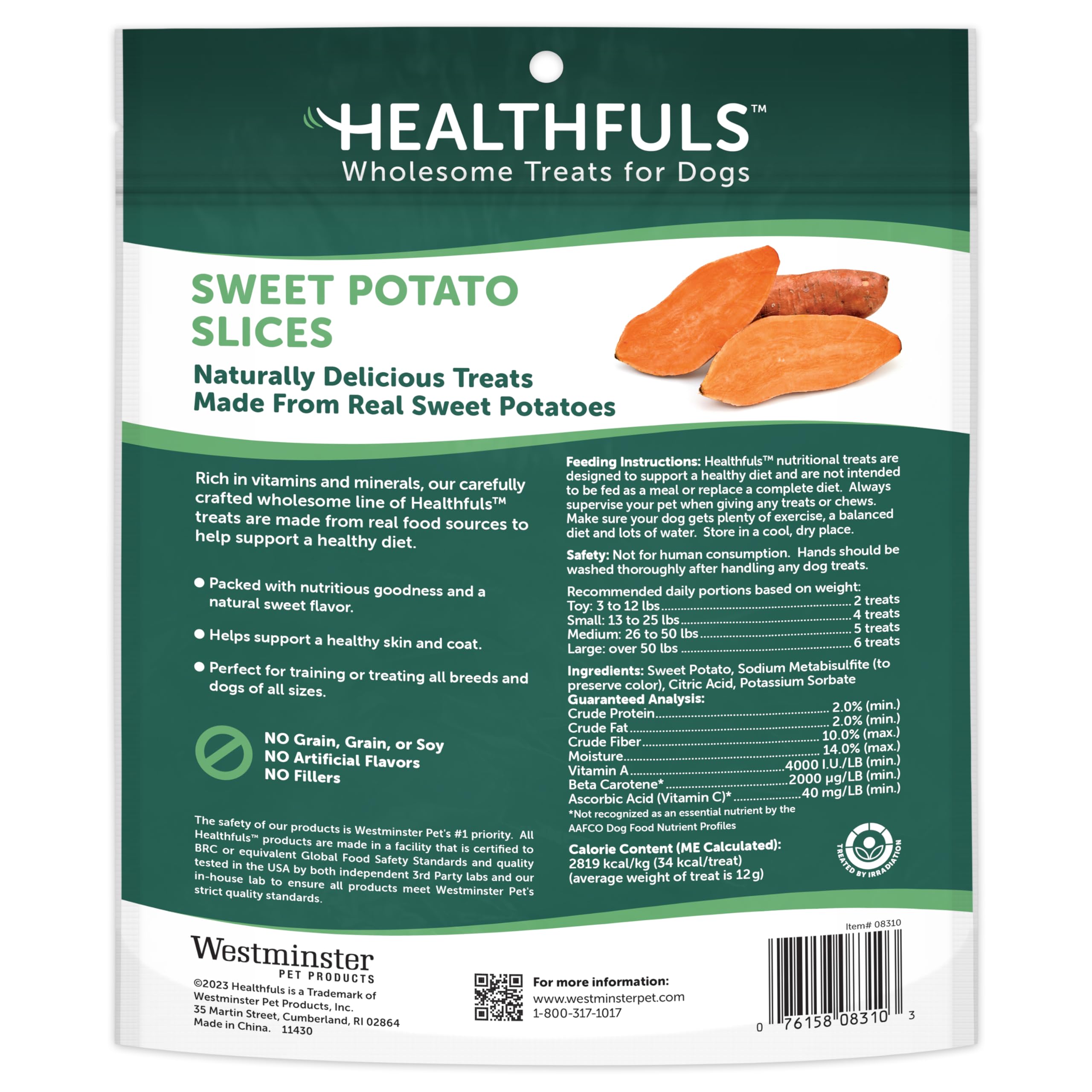 Healthfuls Sweet Potato Slices Dog Treats, 16oz