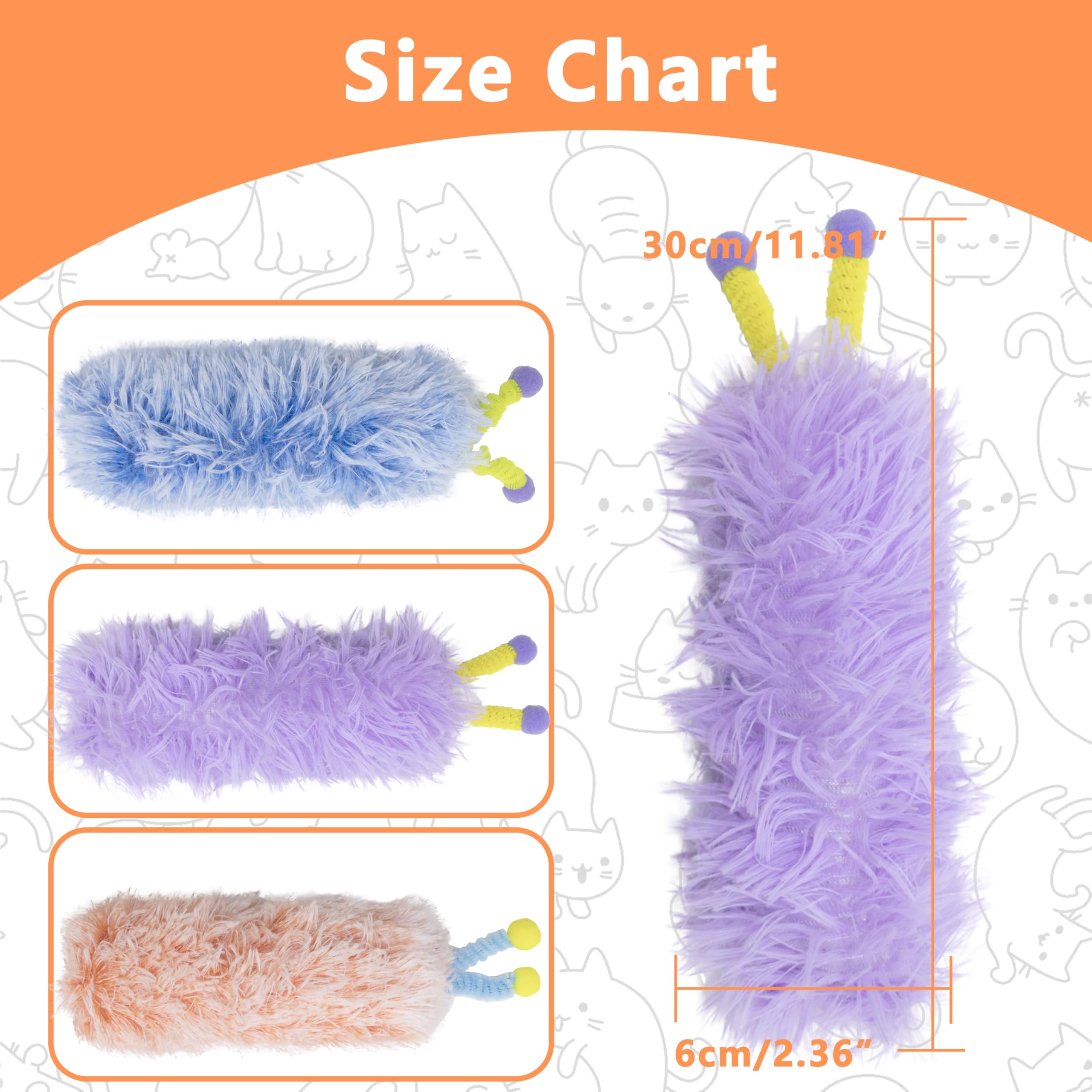 Maiiu 3 Pack Catnip Toys,Soft And Durable Cat Pillows Toys, Rich Color Cat Toys With Antennae, Indoor Interactive Cat Kicker Toy