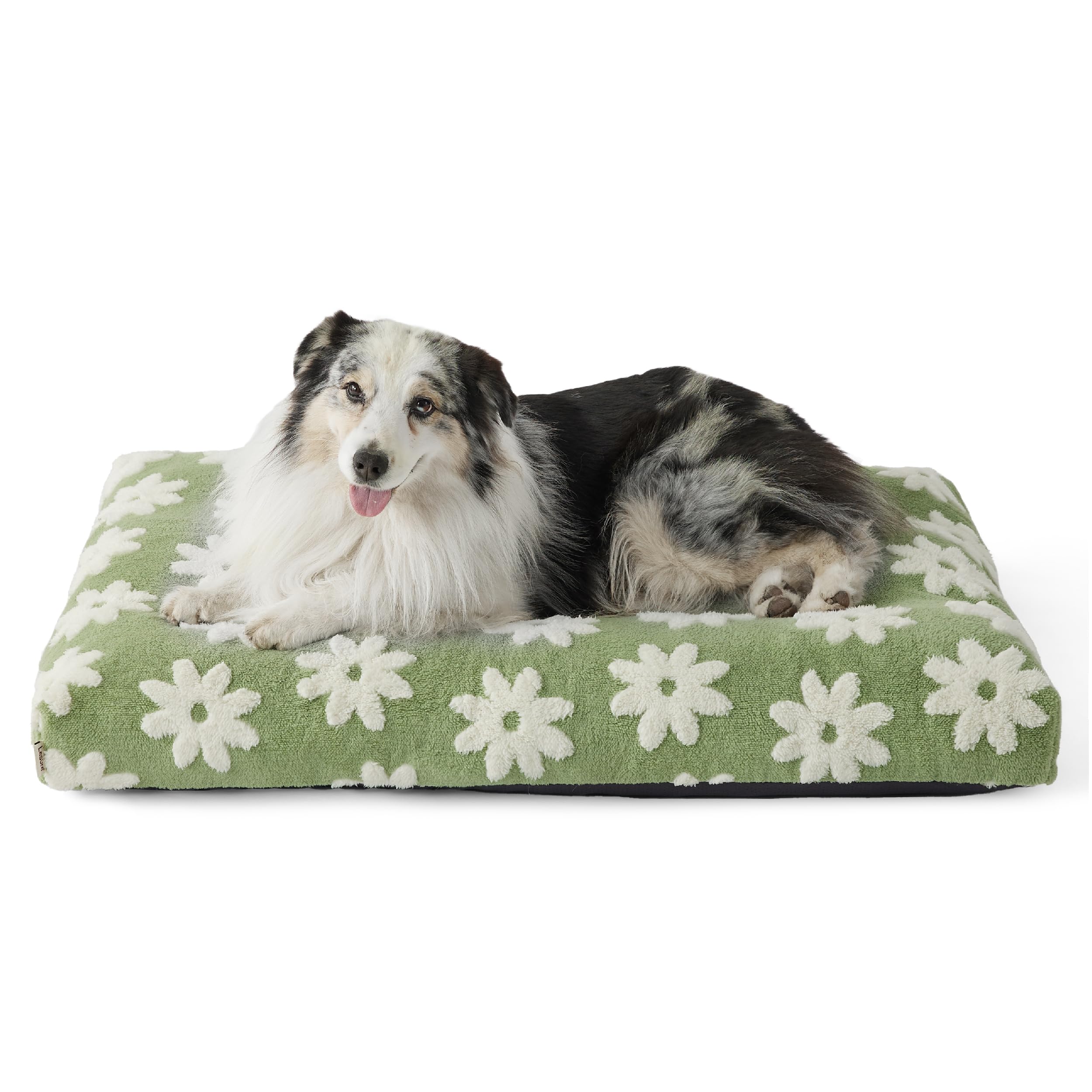 Lesure Xlarge Dog Bed-Thick Shredded Chopped Foam Pet Bed Indoor With Removable Cover, Cute Modern Fuzzy Plush & Anti Slip Botto