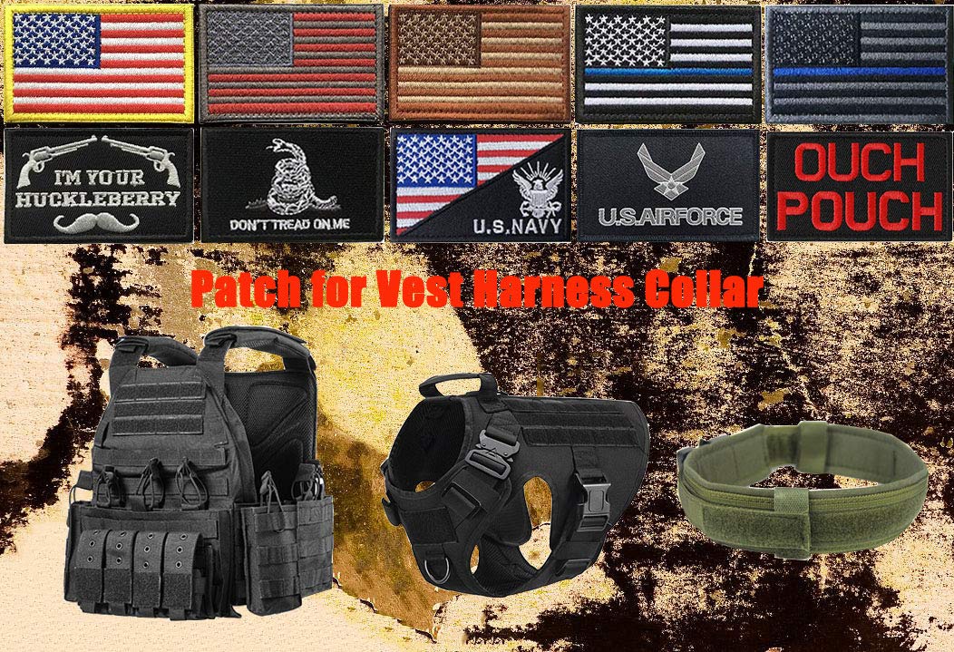 Zcketo 2 Packs Not All Disabilities Are Visible Service Dog Vests/Harnesses Dog Emblem Embroidered Hook & Loop Fastener Support