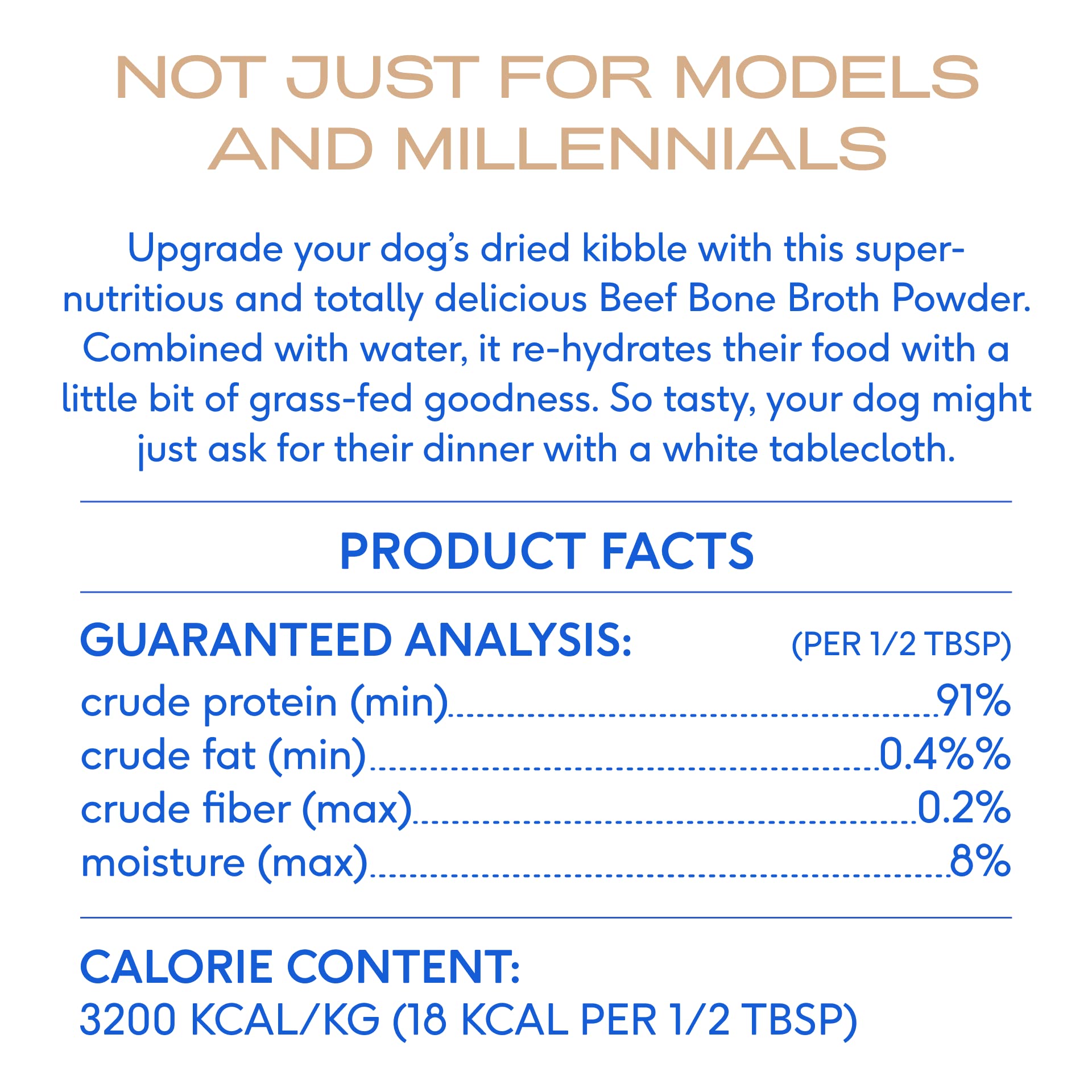 Native Pet Bone Broth for Dogs - Beef Flavor, 9.5oz Dog Food Topper for Picky Eaters, Protein Powder for Dogs and Cats