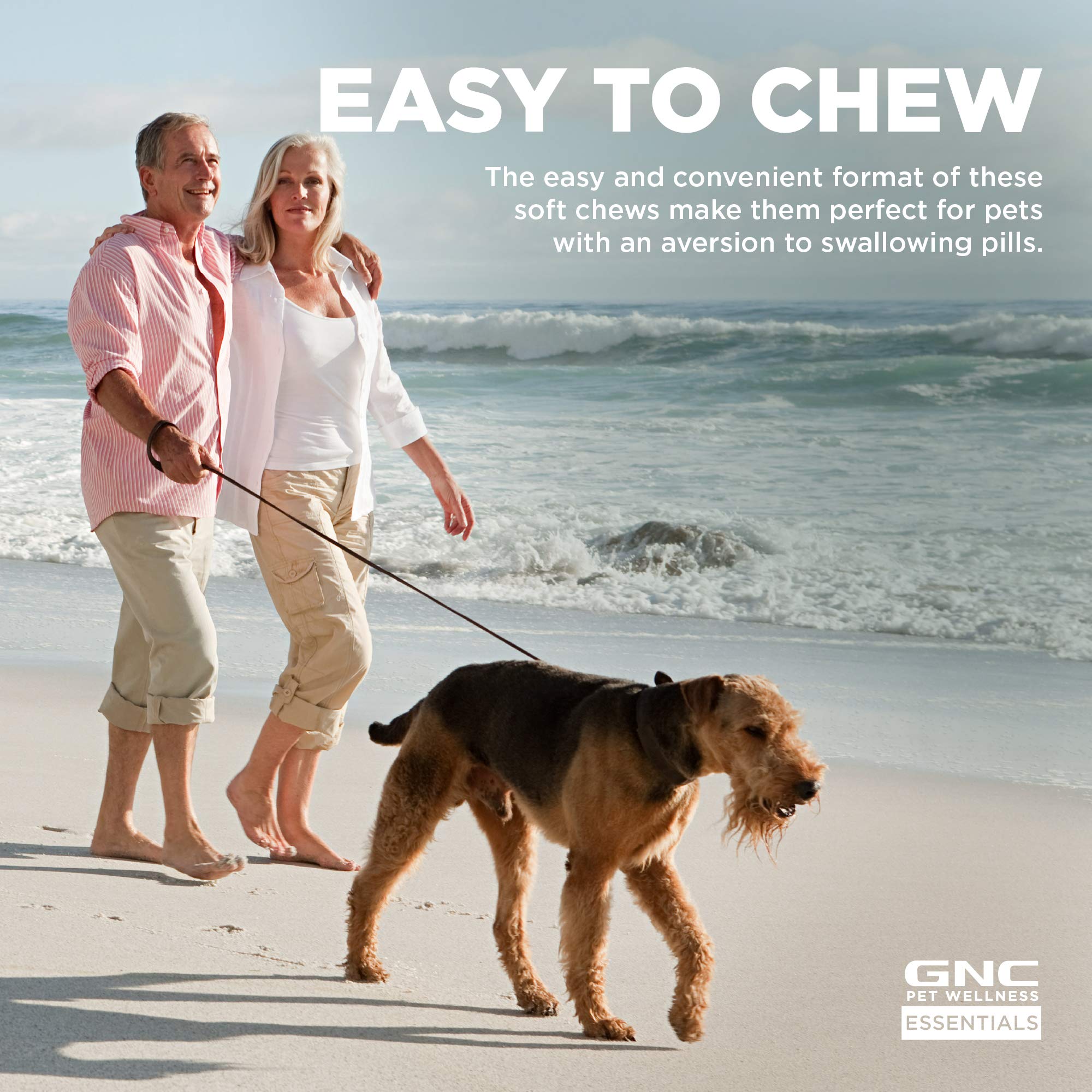 GNC Pets Essentials Dog Multivitamin Soft Chews, Salmon Oil Dog Supplement in Bacon Flavor, Immune Booster and Skin and Coat Sup