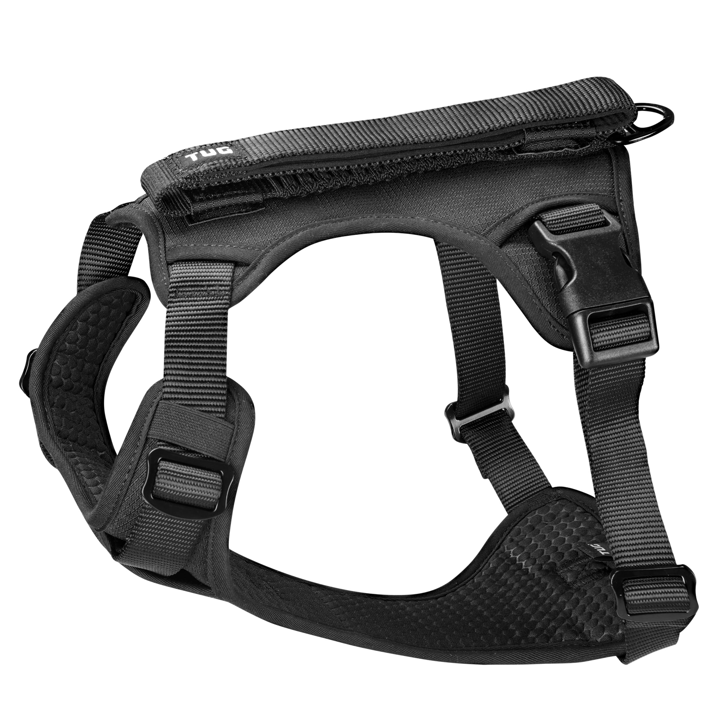 Tug Grab Dog Harness | Integrated Traffic Leash Magnetically Attached For Quick Control (Small/Black)