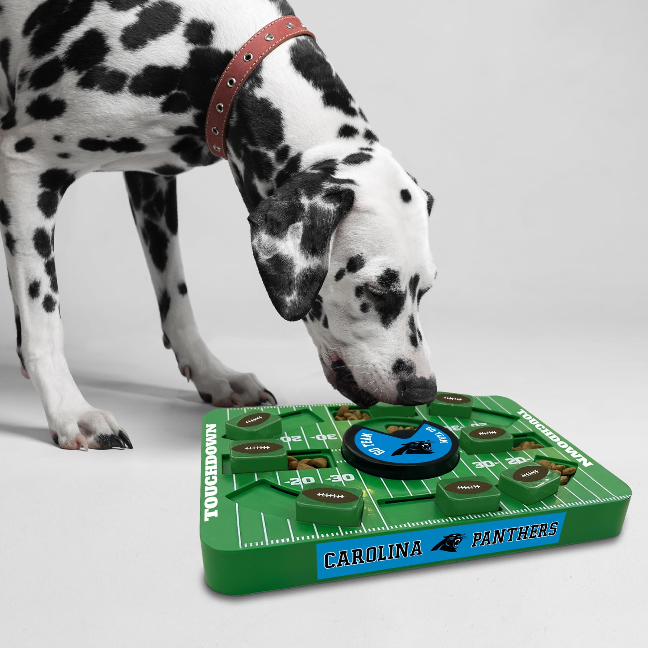 Pets First Nfl Carolina Panthers Large Puzzle Toy, Interactive Treat Dispenser, Slow Feeding Toy For Dogs