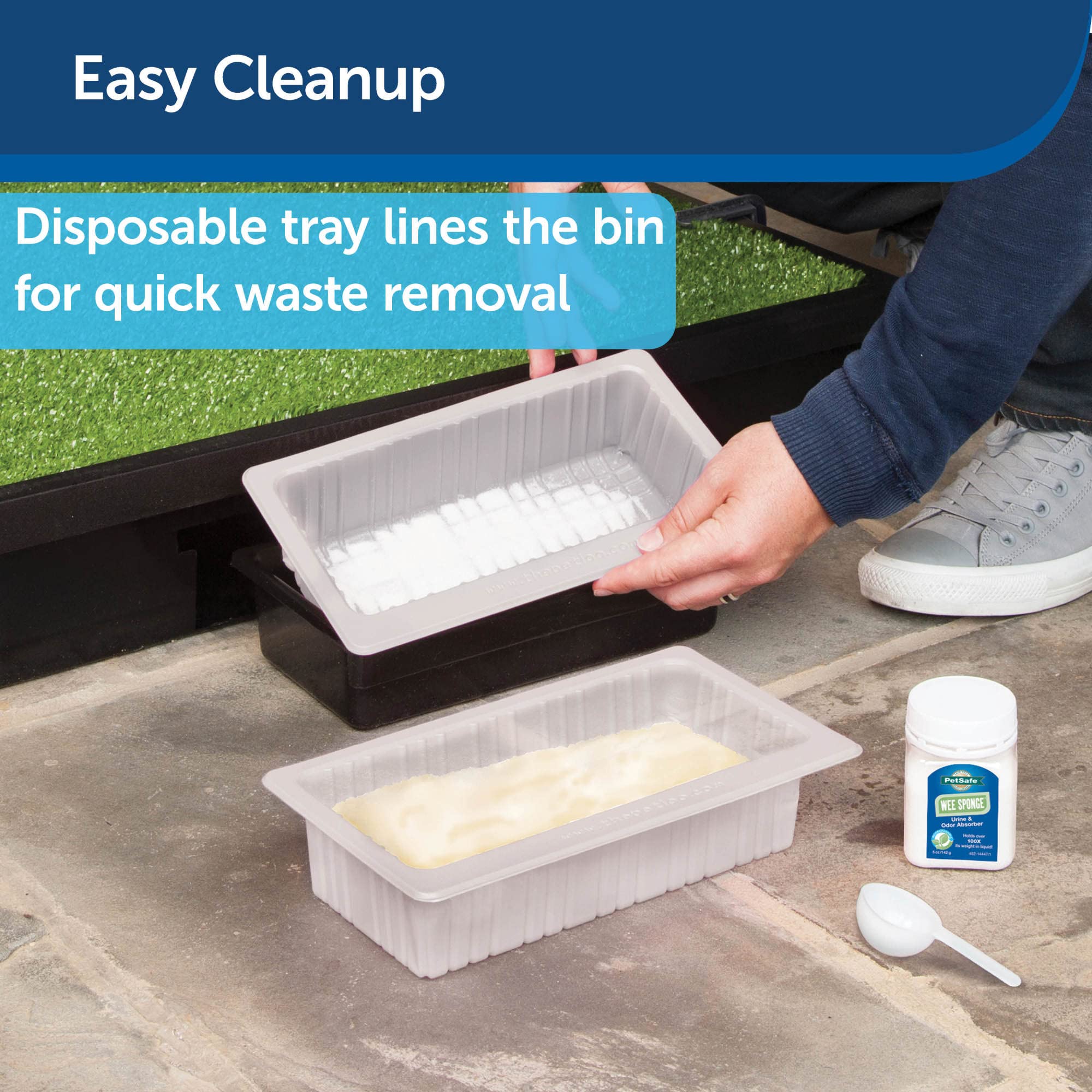 Petsafe Pet Loo Pee-Pod With Sponge - 7-Pack - Indoor Toilet Tray For Pets - Urine Disposal