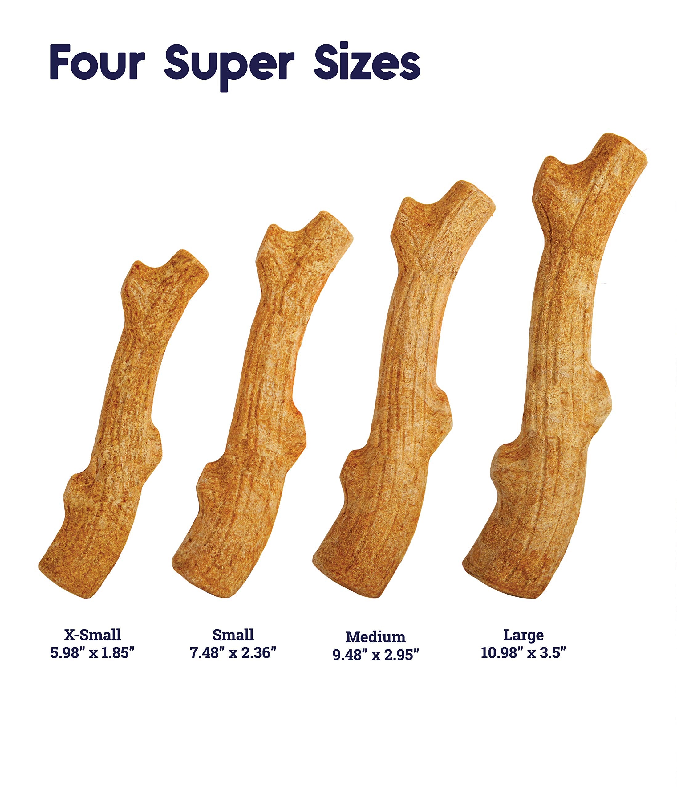 Petstages Super Dogwood Dog Chew Toy, Medium - Safe & Long Lasting Chewable Sticks Made Of Natural Wood And Durable Synthetic - Usa Made