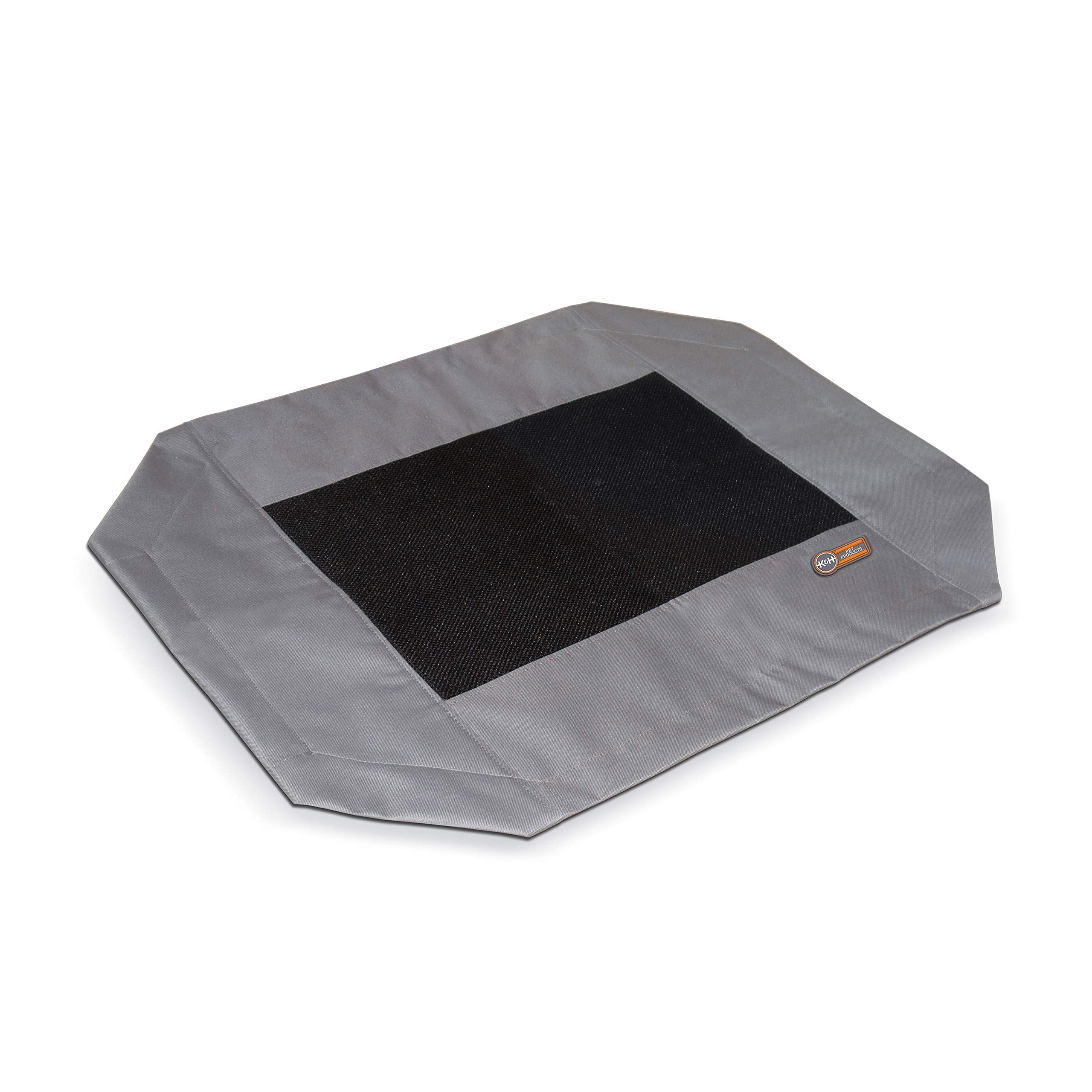 K&H Pet Products Elevated Cooling Outdoor Dog Bed Portable Raised Dog Cot Replacement Cover Only Gray/Black Mesh Medium 32 X 25 Inches (Cot Not Included)