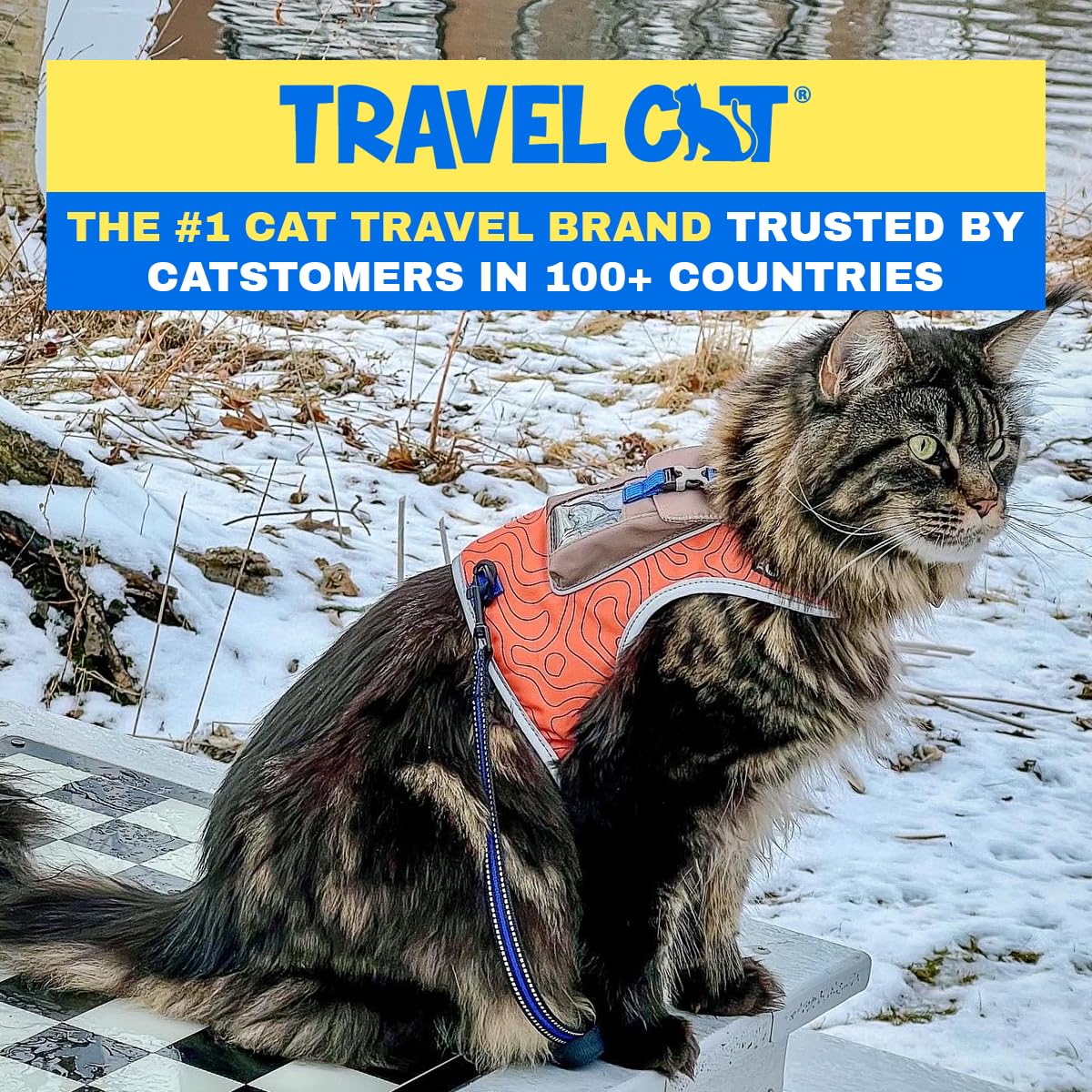 Travel Cat The Pathfinder Cat Harness With Gps Tracker Pocket - Powered By Tractive Cat Harness Escape Proof - Walking Escape Pr