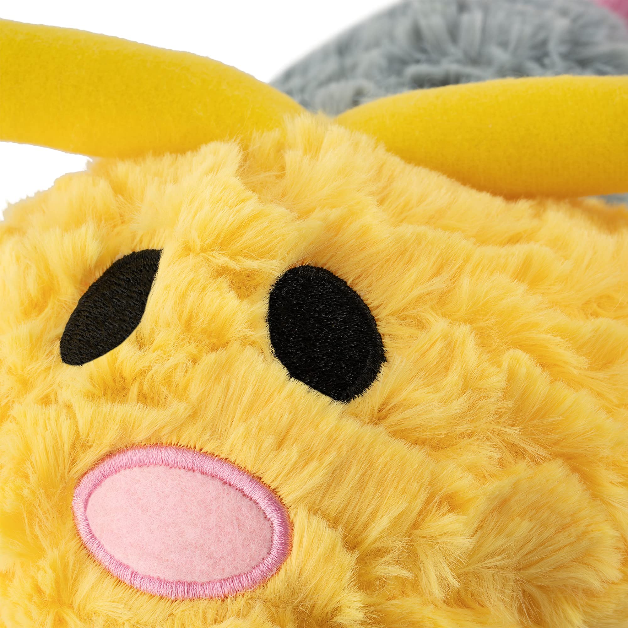 Flourish Pets Tough Durable Dog Chew Toy With Squeaker And Rattle Covered With Double Stitched Soft Fabric Exterior Squeaky Indestructible Dog Toy For Aggressive Chewers - Large Catterpillar (35')